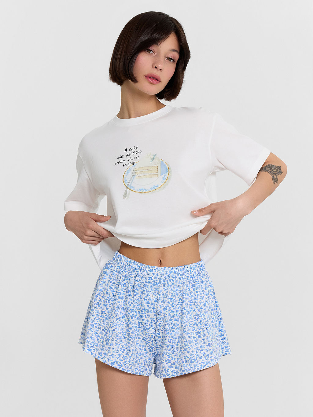 Комплект домашний женский: футболка и шорты - Mark formelle фото 12