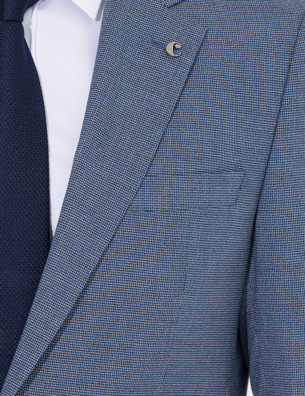 Lacivert Slim Fit Tak_m Elbise - Cacharel фото 6