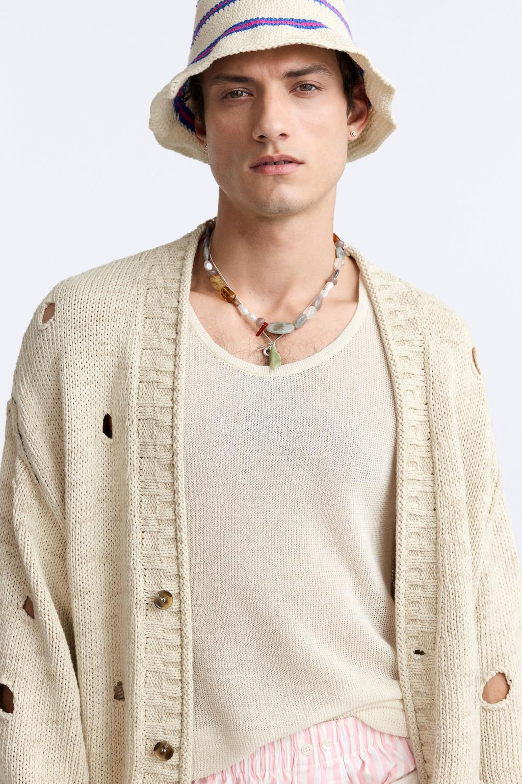 CARDIGAN WITH HOLES LIMITED EDITION - Zara фото 2