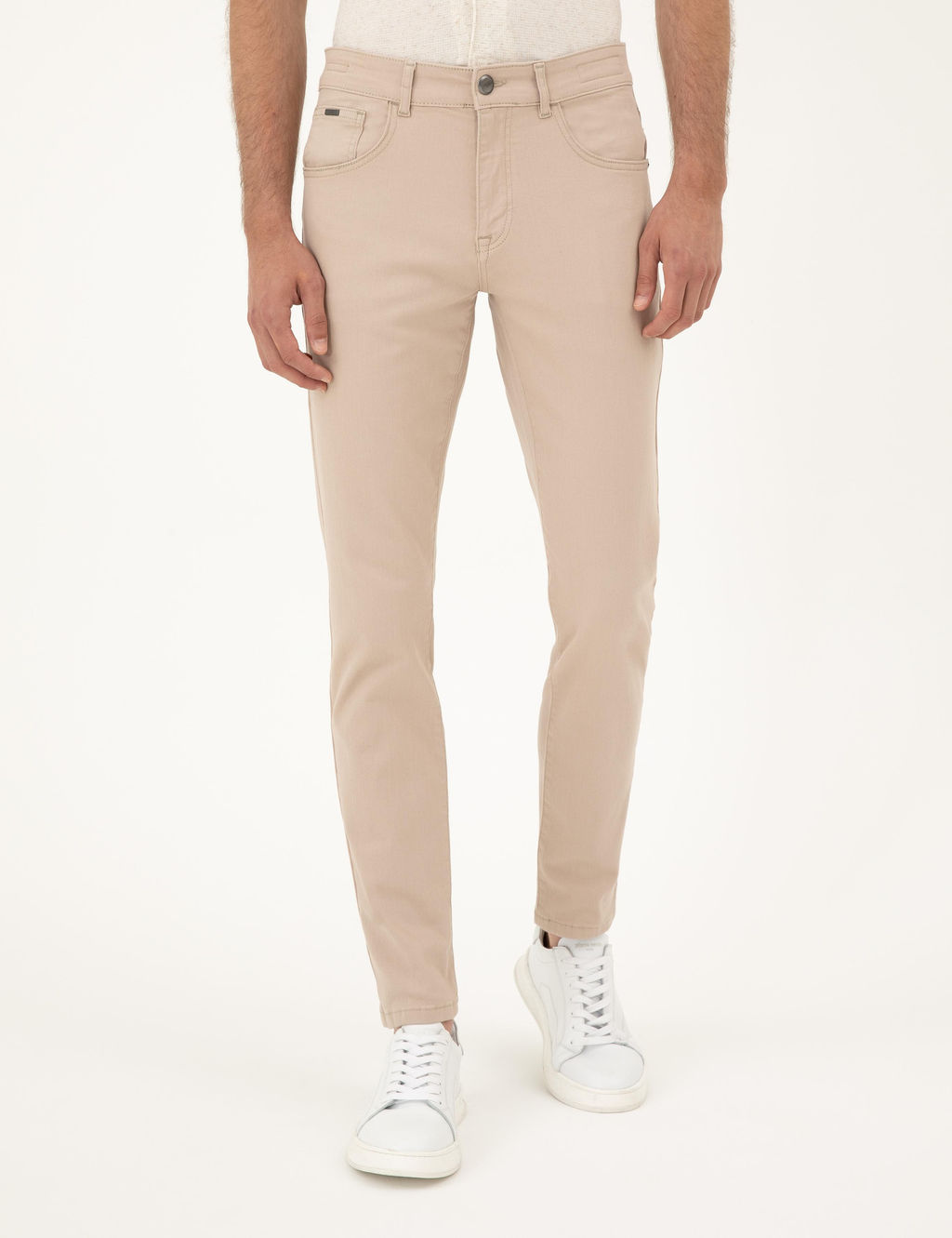 Bej Slim Fit Jean Pantolon
