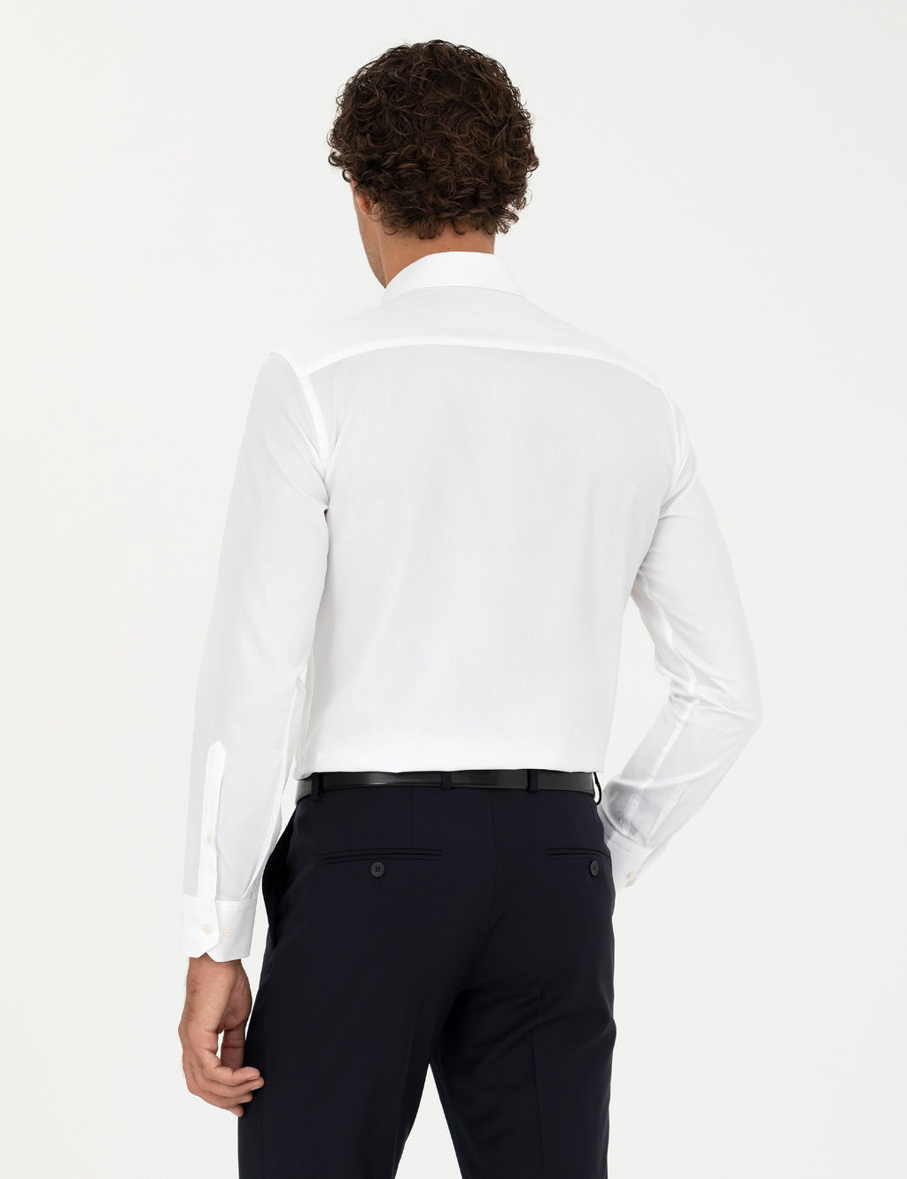 Белая приталенная рубашка с длинным рукавом - Cacharel фото 5