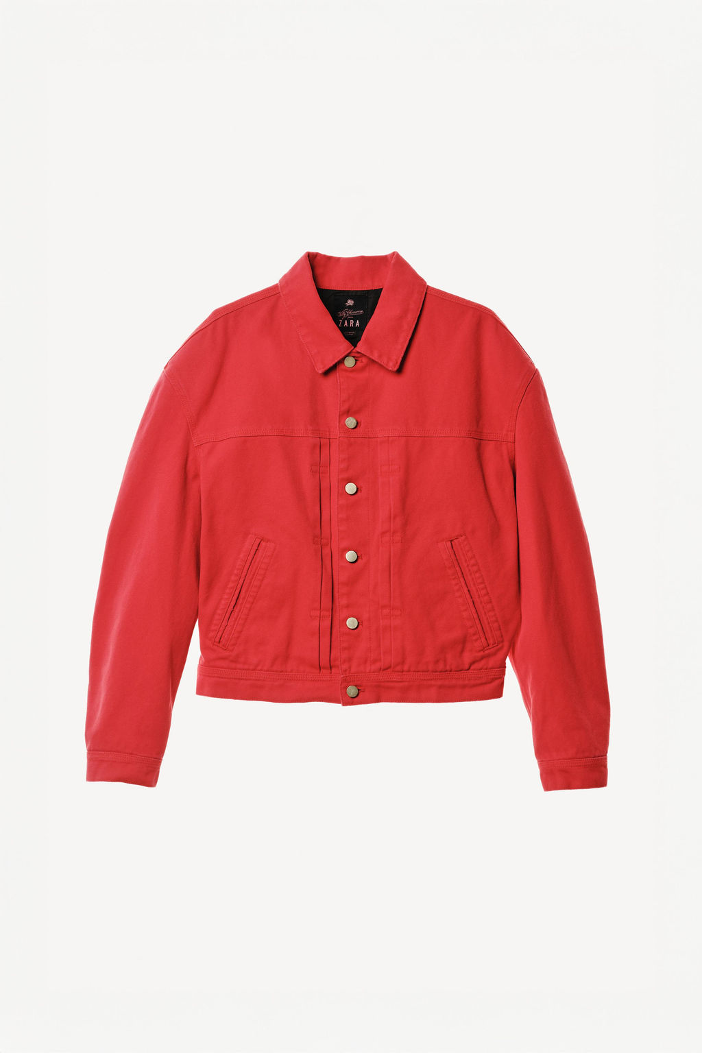CAZADORA BOXY FIT PLIEGUES WILLY CHAVARRIA X ZARA / Rojo oscuro  фото 3