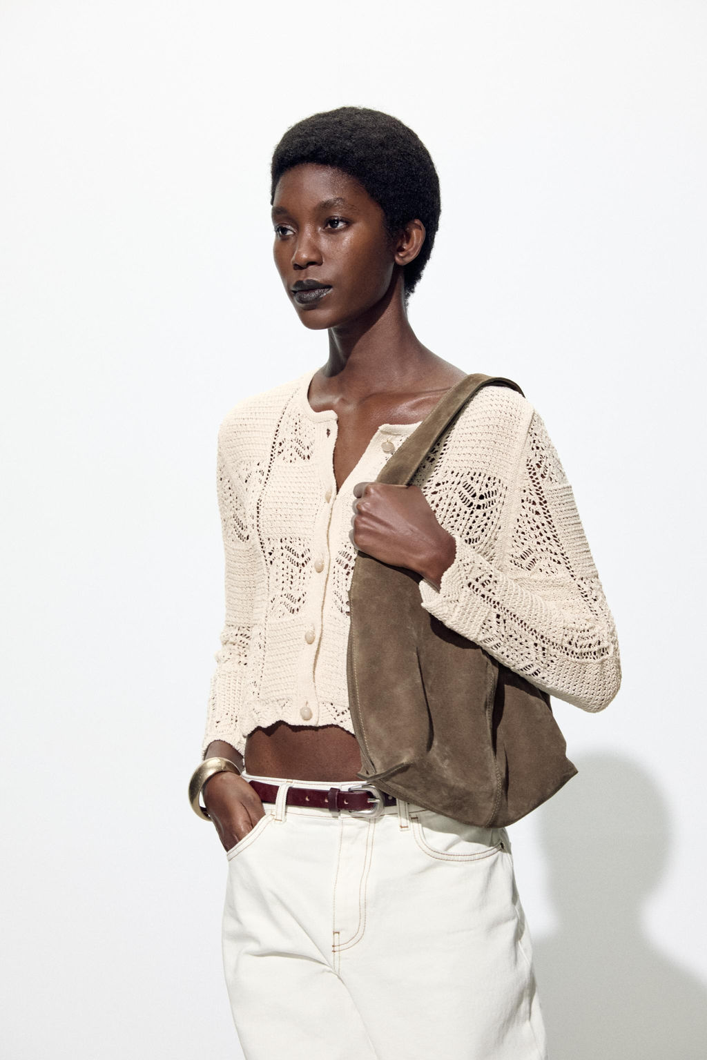 POINTELLE KNIT CARDIGAN - Zara фото 12