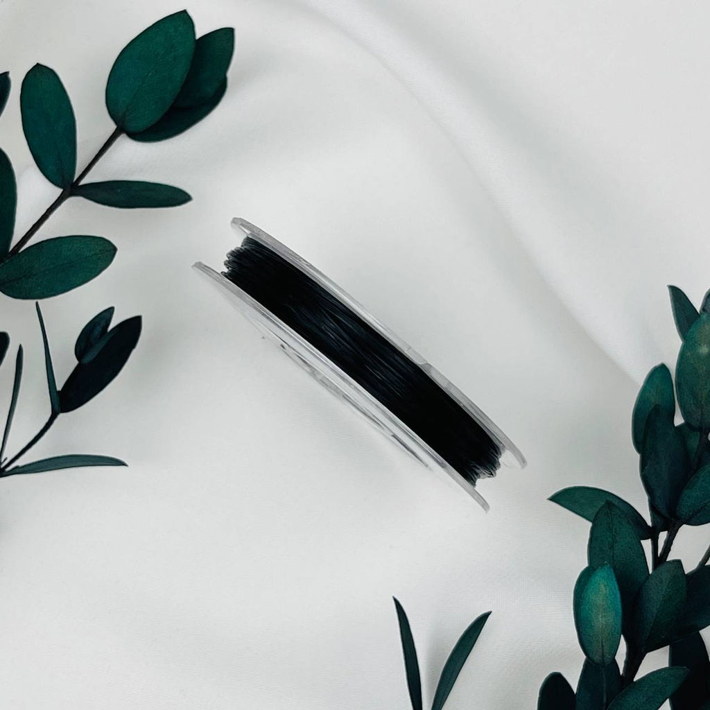 Резинка для браслетов черная (10 метров)