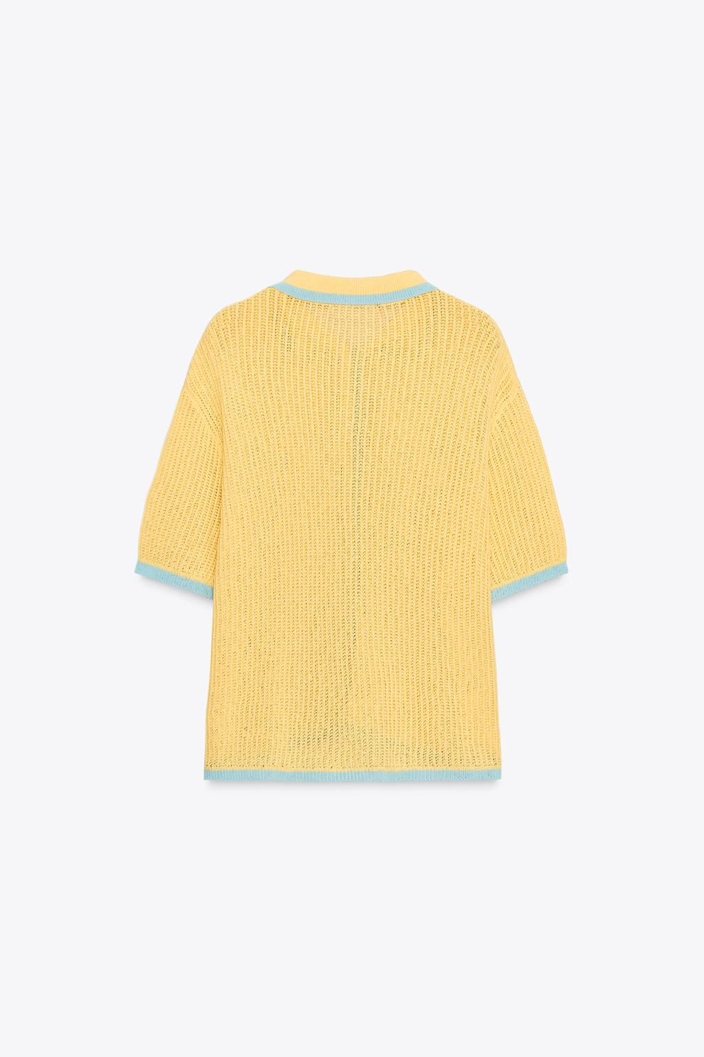 COLLAR POLO CARDIGAN - Zara фото 8