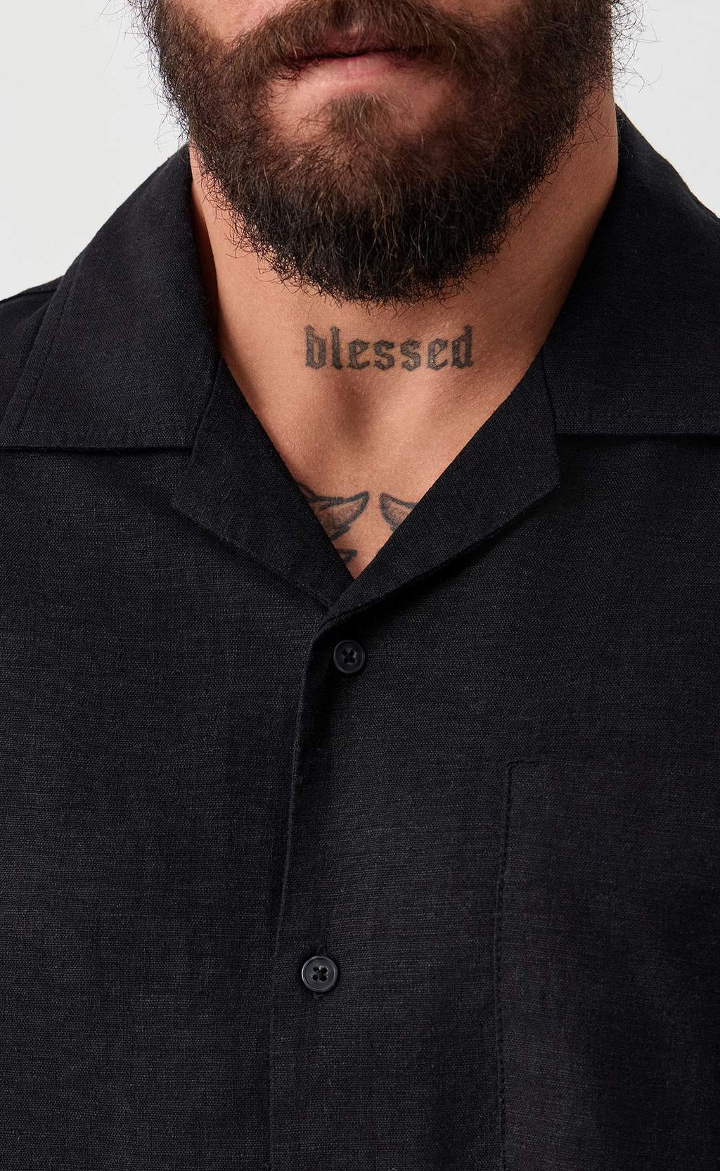 Рубашка к/р лен F611-0423 black - Fine joyce фото 5