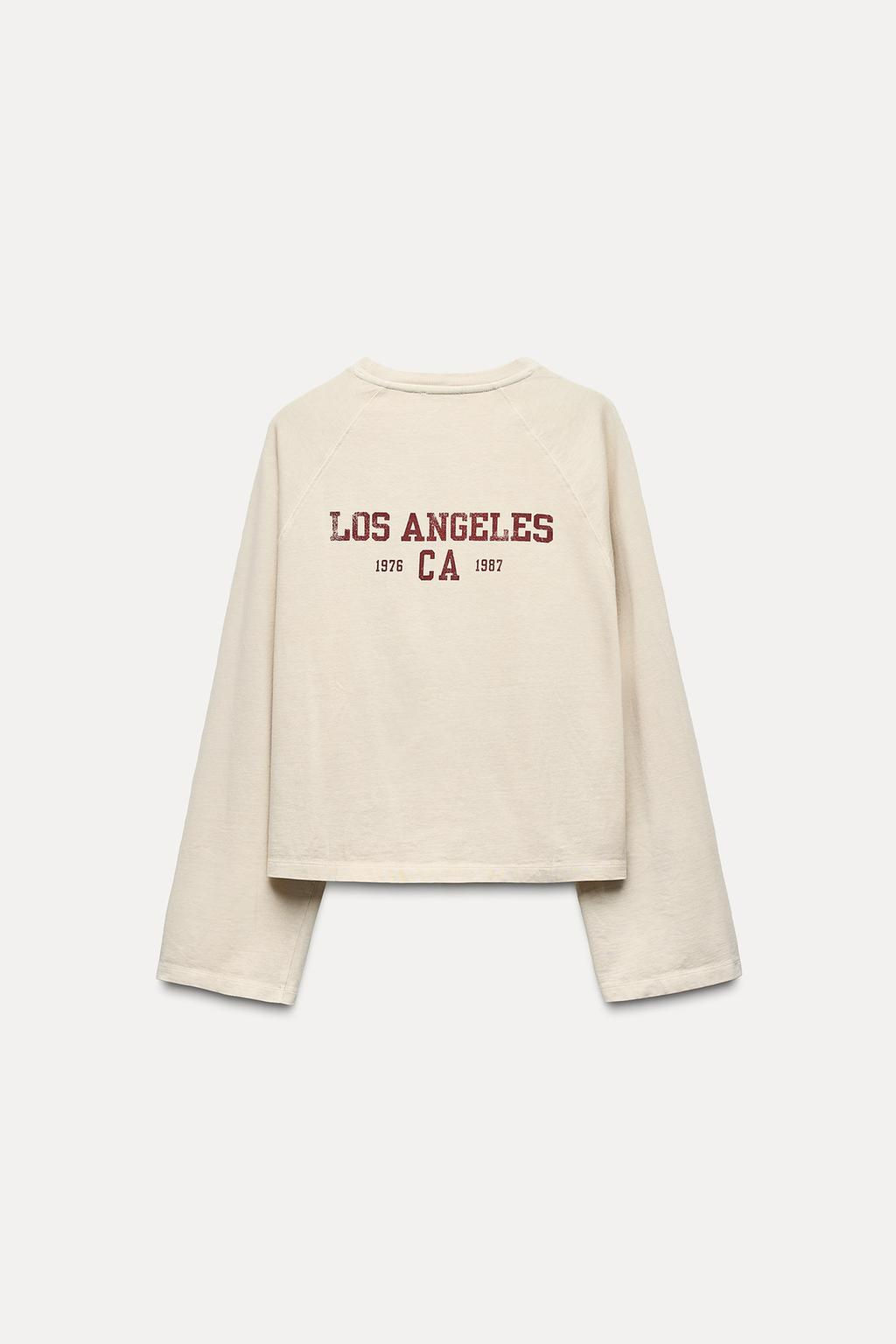 VARSITY WASHED EFFECT T-SHIRT - Zara фото 7