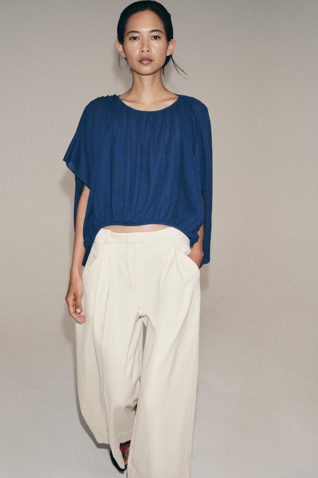 JERSEY GLOBO PUNTO / Azul / ?ndigo - Zara фото 9