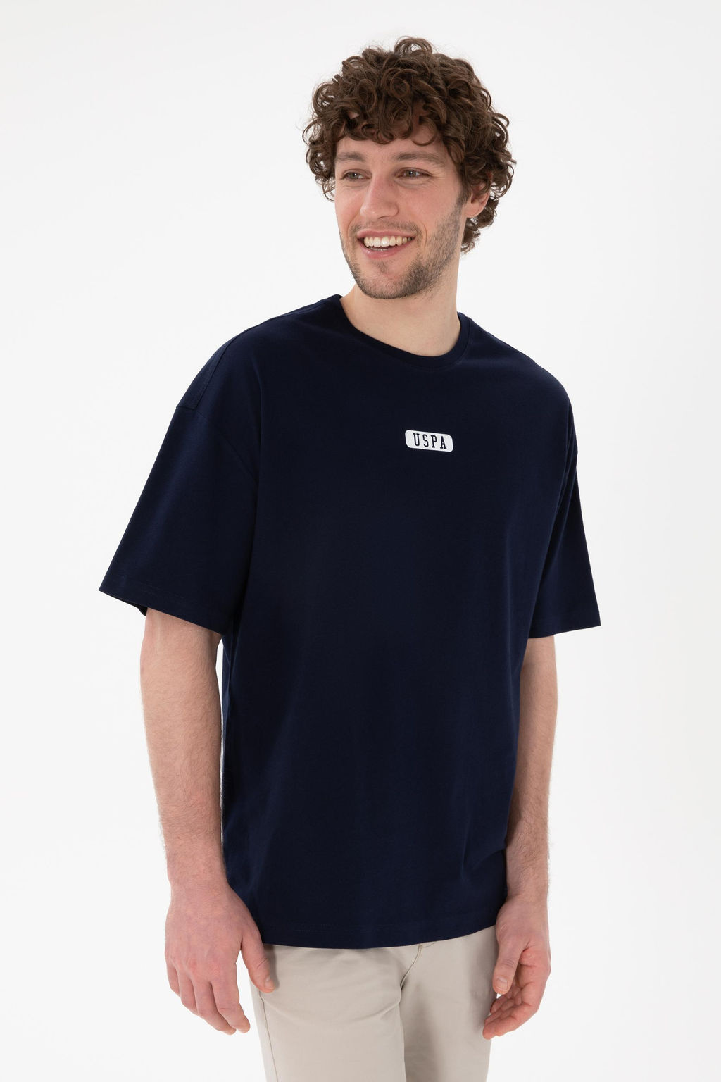 Erkek Oversize Fit Bisiklet Yaka Lacivert Ti__rt Sepette S_rpriz _ndirim - U.s. polo assn фото 2