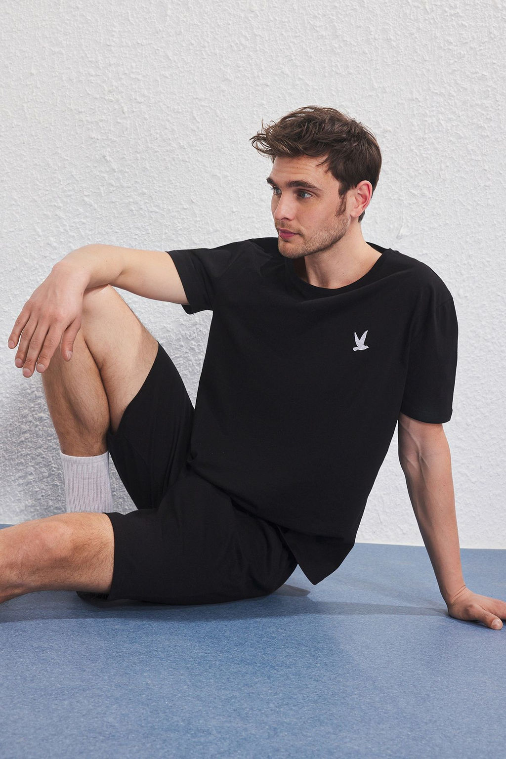 TRENDYOL MAN Siyah Slim Fit Kus Nak?sl? Sortlu Orme Pijama Tak?m? TMNSS25PT00073 - Trendyolmilla фото 7