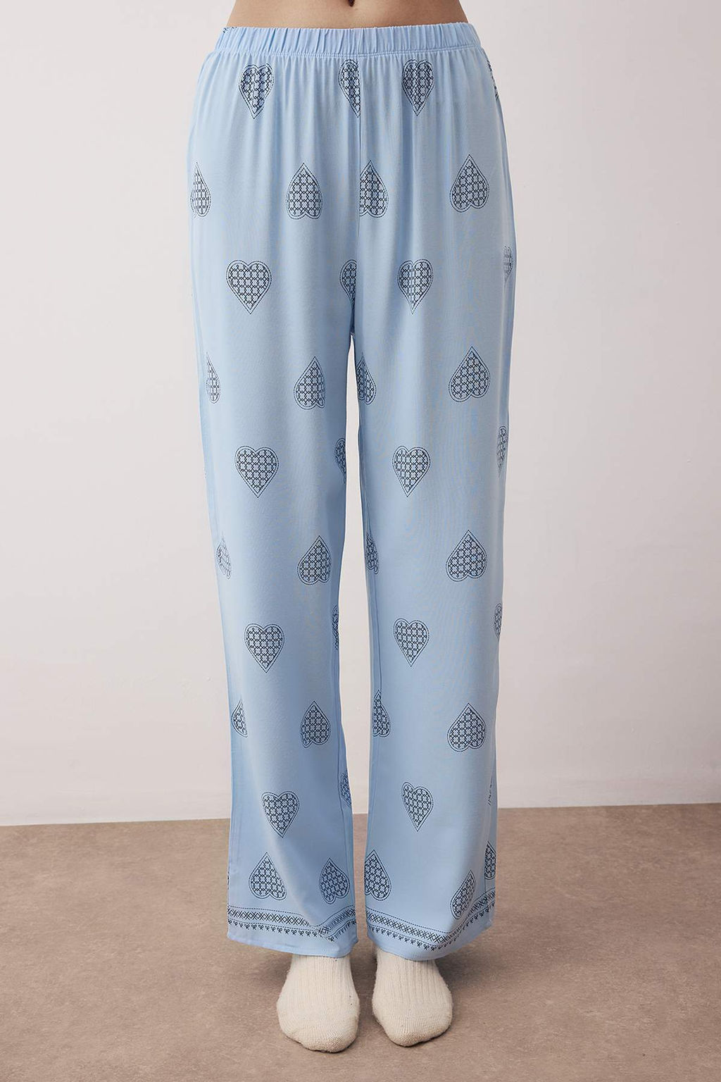 Ekru %100 Pamuklu Kapli Dokuma Pijama Tak?m? THMAW26PT00025 - Trendyolmilla фото 20