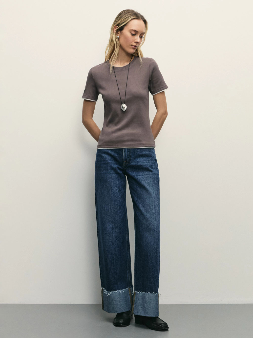 Футболка с контрастными окантовками / Zarina фото 2