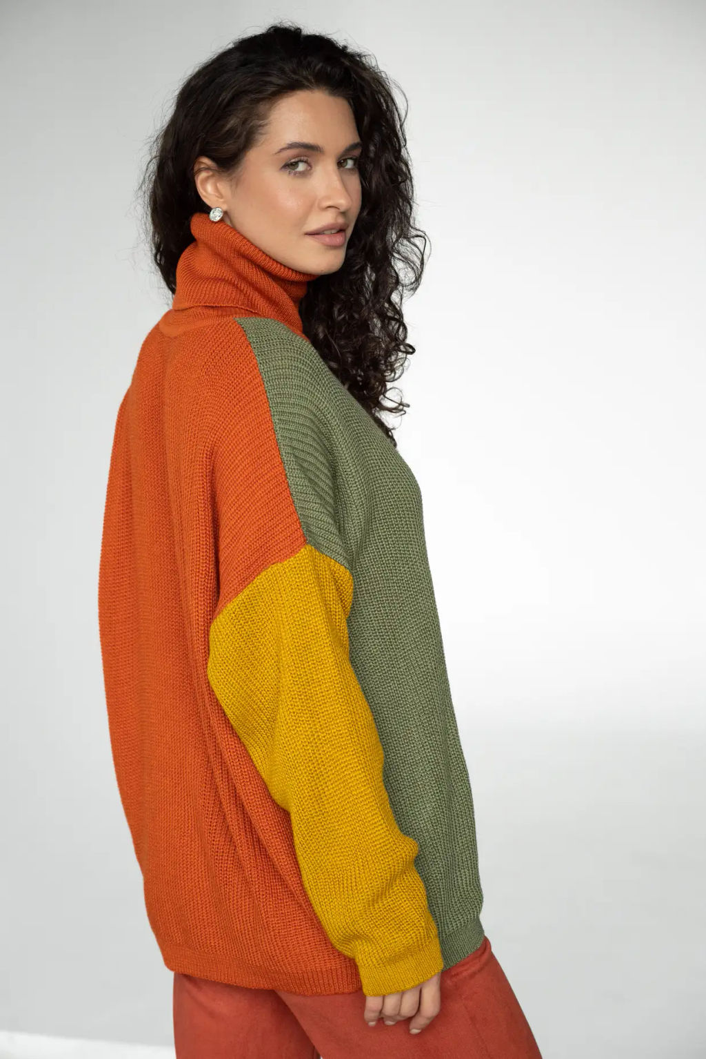 Джемпер ДЖв 997-12 Полынь/Терракот/Янтарный - T.C.T фото 4