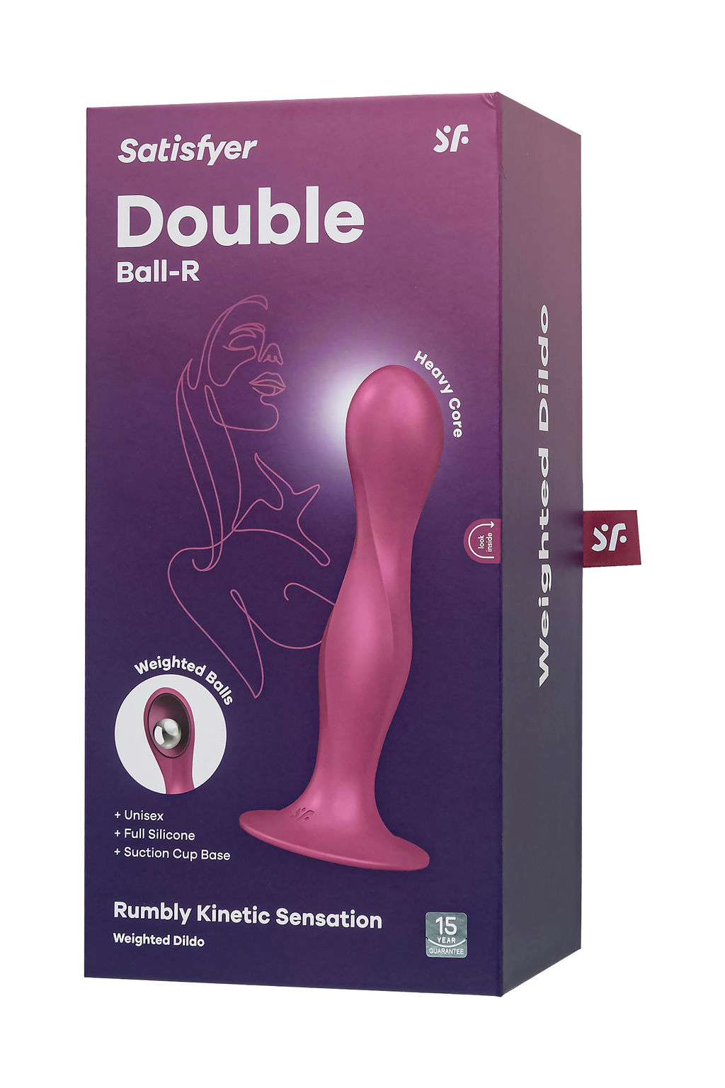 Фаллоимитатор Satisfyer Double Ball-R, силикон, красный, 18 см  фото 8
