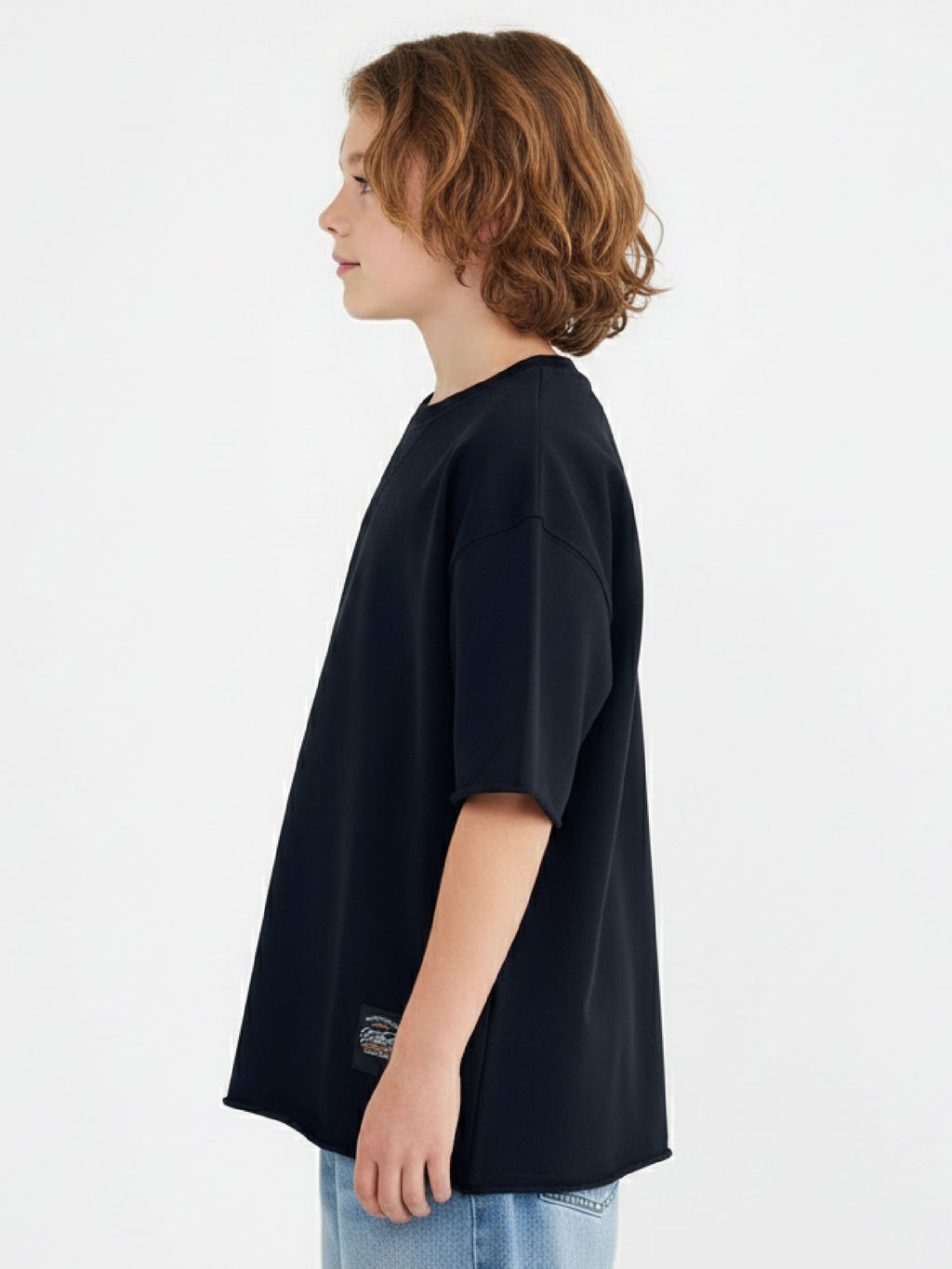 Футболка из футера 22-7704 черный - Mini maxi фото 4