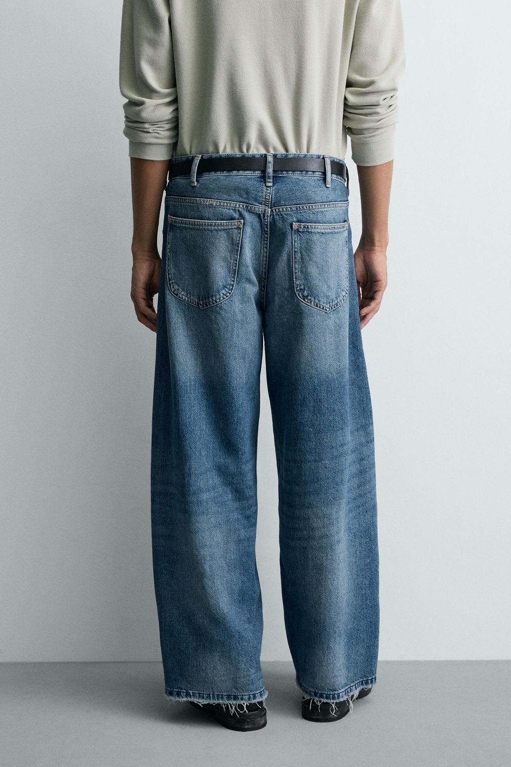 JEANS RELAXED FIT ROTOS / Azul medio - Zara фото 3
