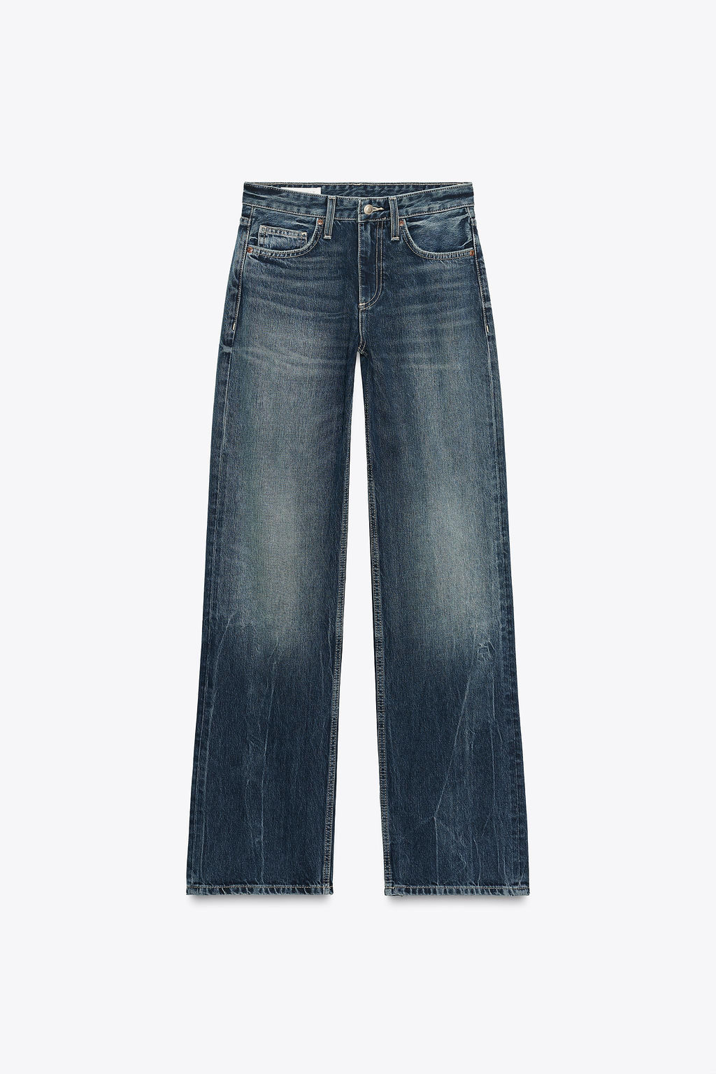 TRF LOW-RISE WIDE-LEG JEANS - Zara фото 7