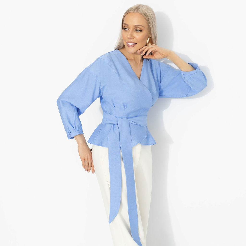 Блуза из вискозы, Восхитительные охваты (голубой рассветный) - Charutti фото 2