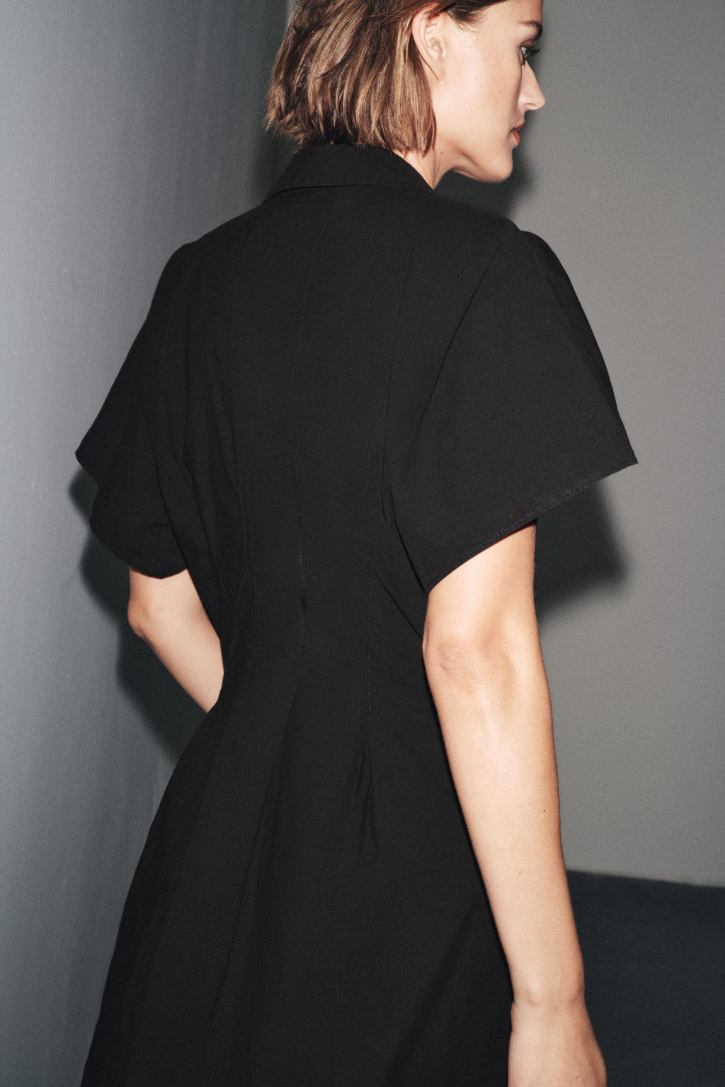 ZW COLLECTION POPLIN SHORT SLEEVE DRESS - Zara фото 3