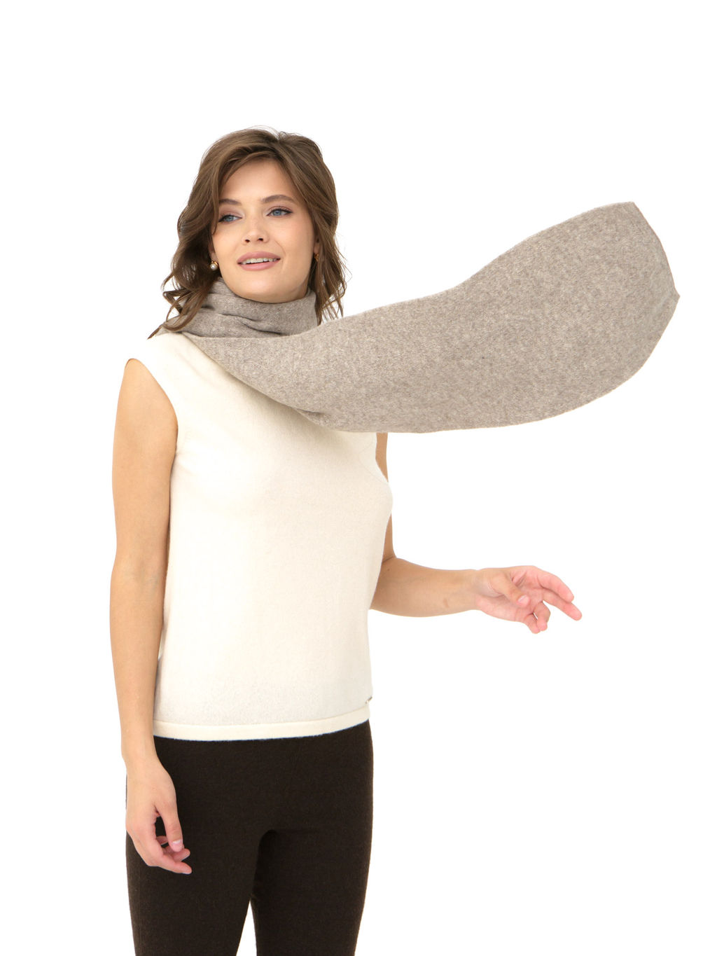 Шарф из шерсти 3789 серый