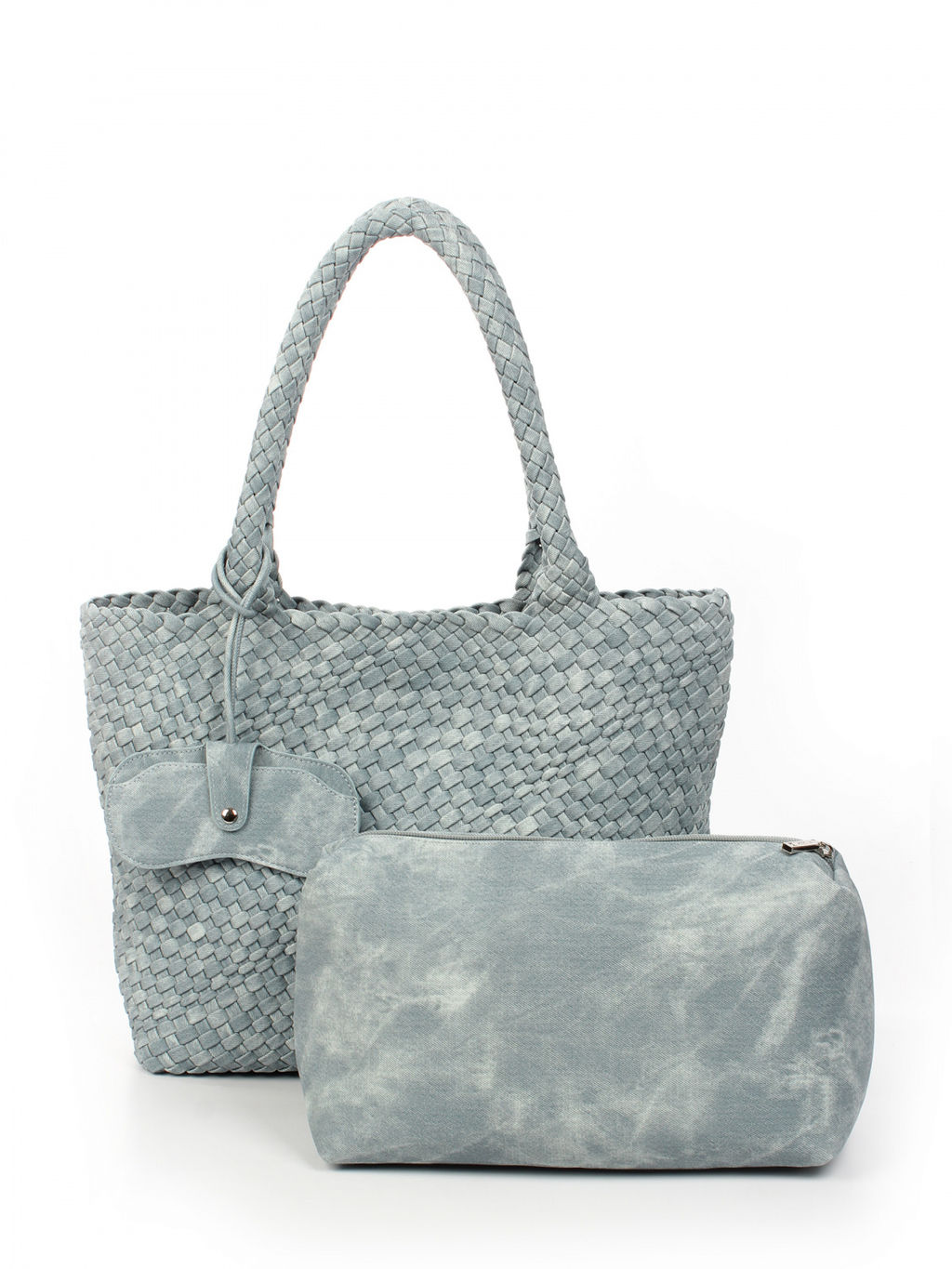 LACCOMA сумка СУ1033-винтаж синий эко кожа хлопок фото 4