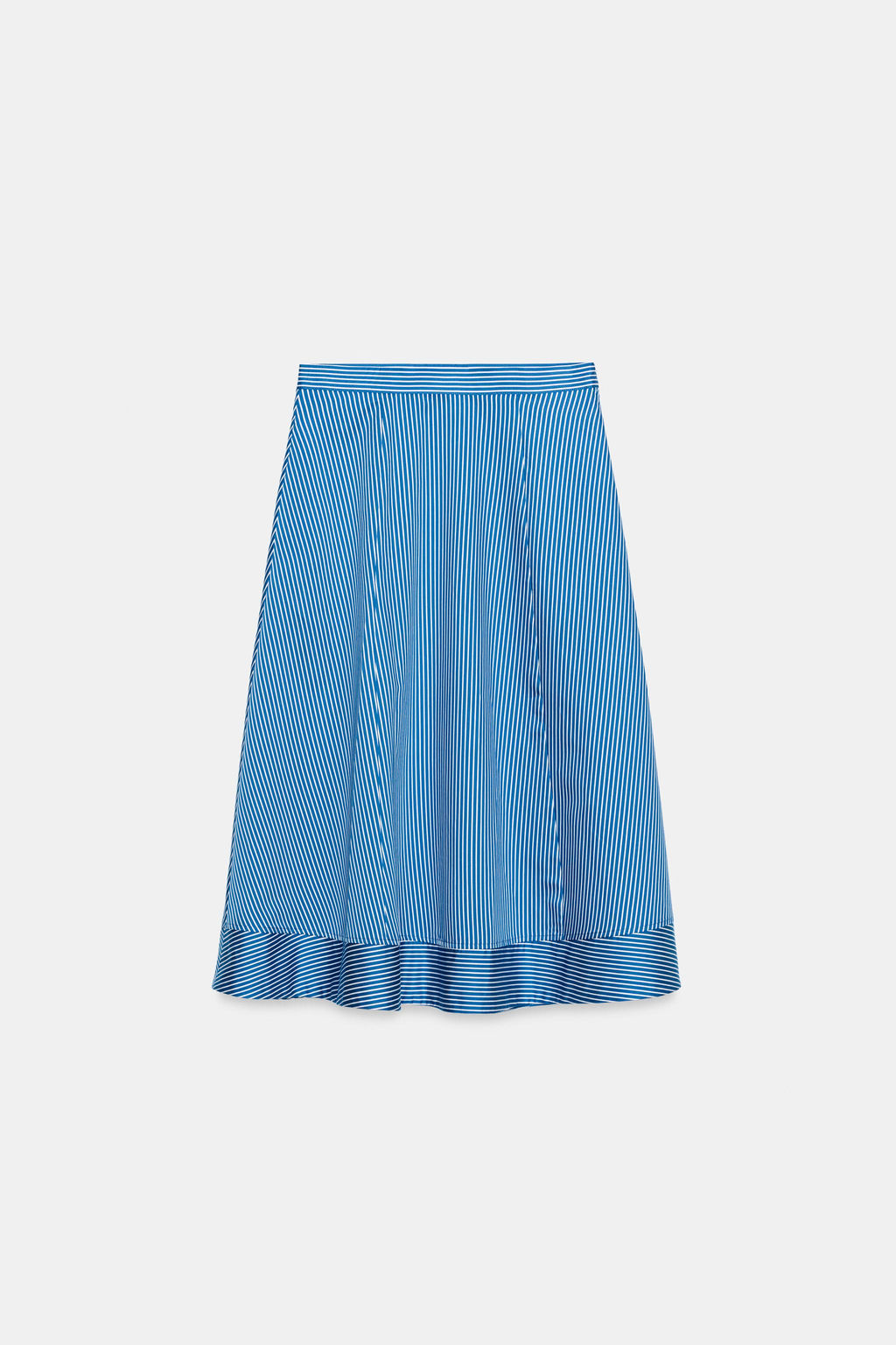 FALDA CAPA RAYAS ZW COLLECTION / Azul / Blanco - Zara фото 4