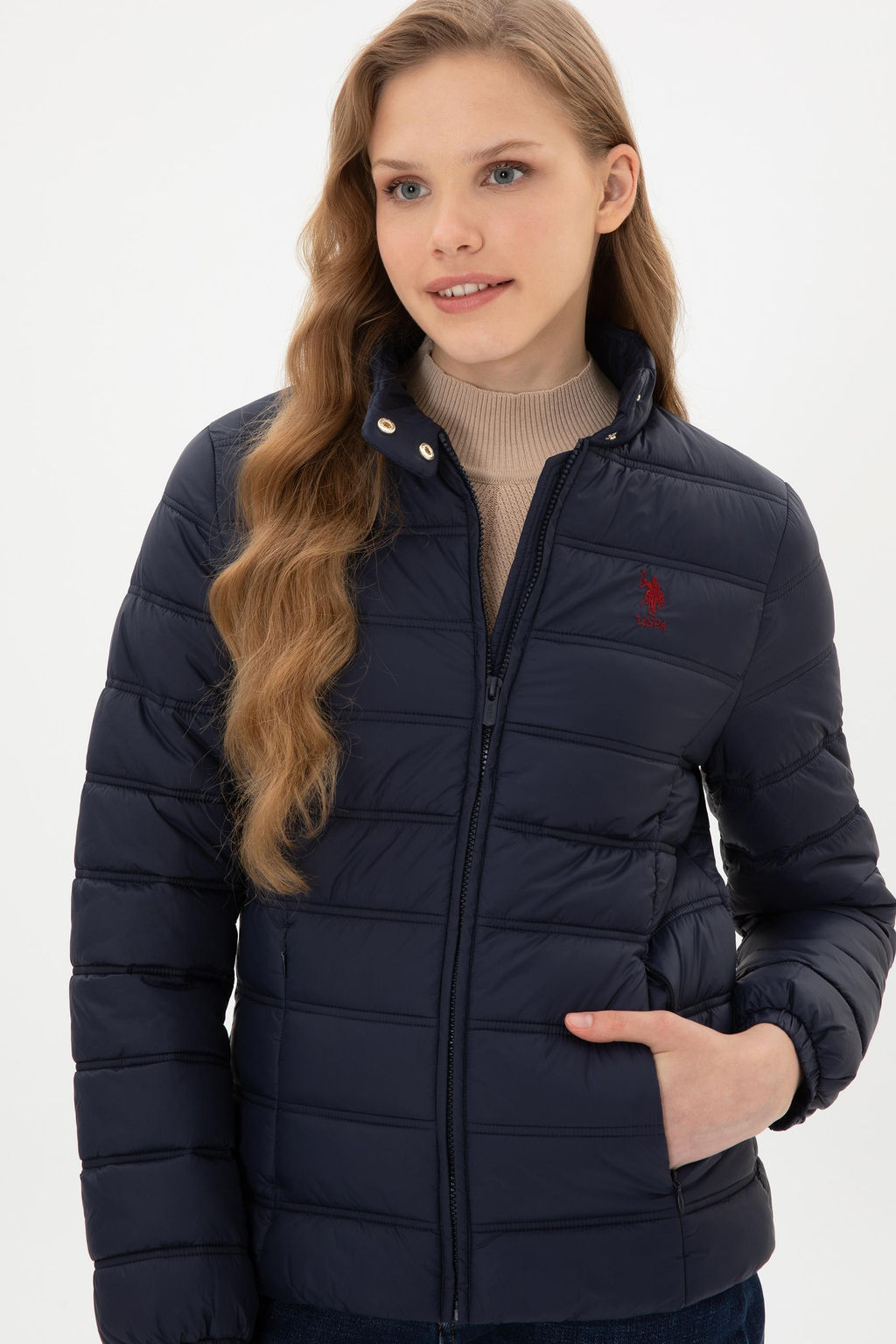 Kad_n Lacivert Mont Sepette S_rpriz _ndirim