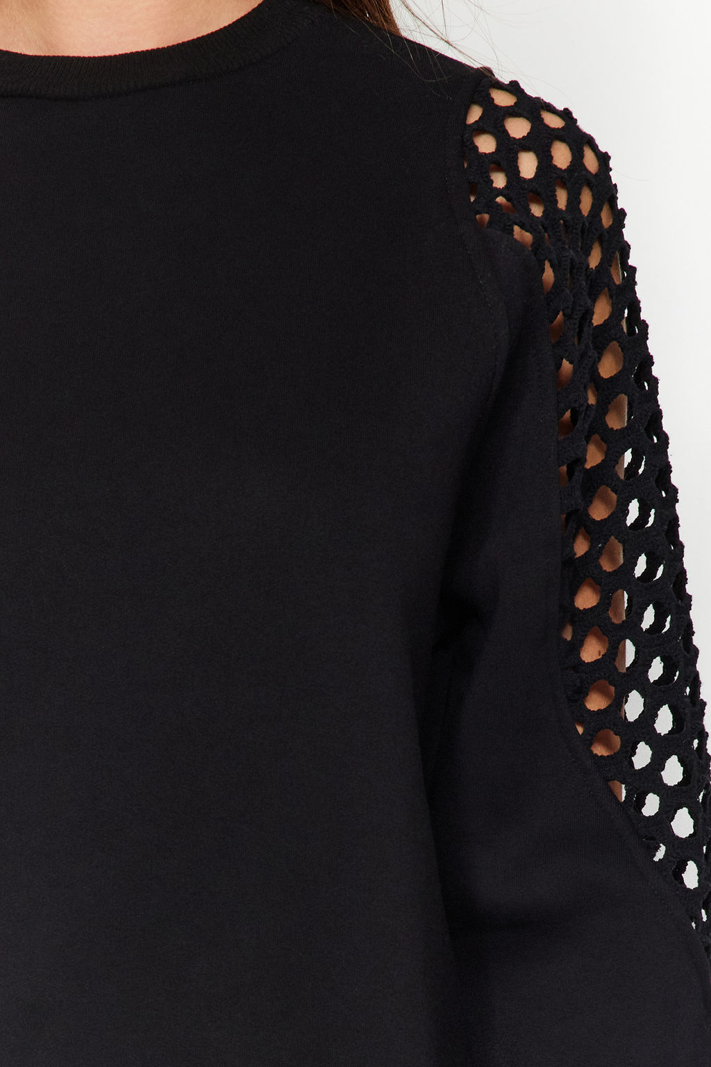 TRENDYOLMILLA Siyah File Detayl? Kal?n Ici Polarl? Regular/Normal Kal?p Orme Sweatshirt TWOAW24SW00134 фото 4