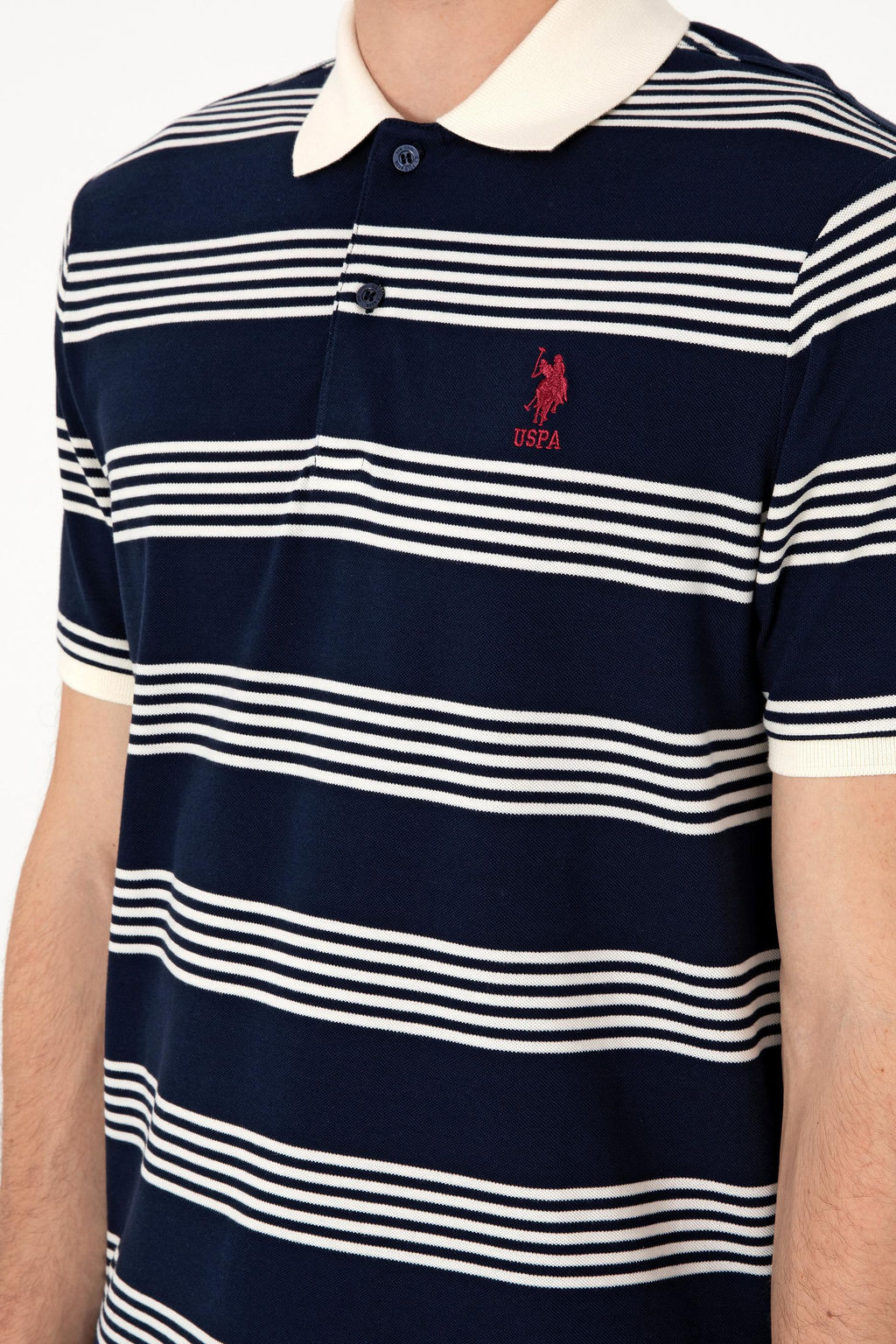 Erkek Regular Fit Polo Yaka Lacivert Ti__rt Sepette S_rpriz _ndirim