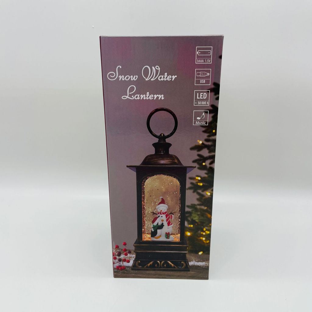 Новогодний декор Фонарь стекло - Дед Мороз на санях 23 см (арт. WDL-2101A) - Ип лебедев о.ю фото 5