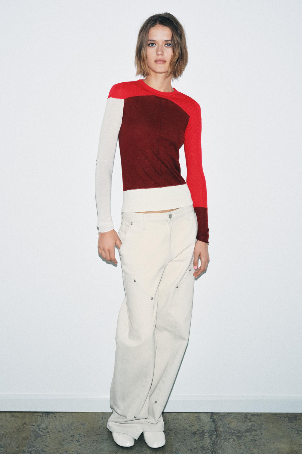 ZW COLLECTION MID-WAIST JEANS WITH BELT LOOP - Zara фото 11