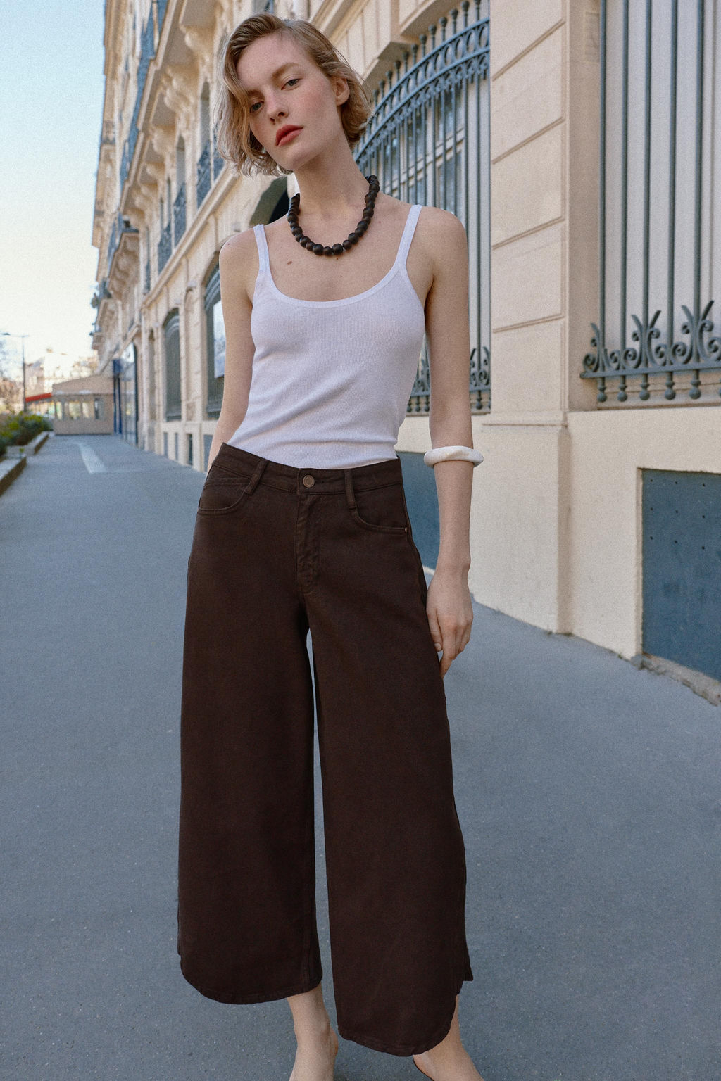 JEANS Z1975 BALLOON TIRO ALTO BAJO ASIM?TRICO / Marr?n