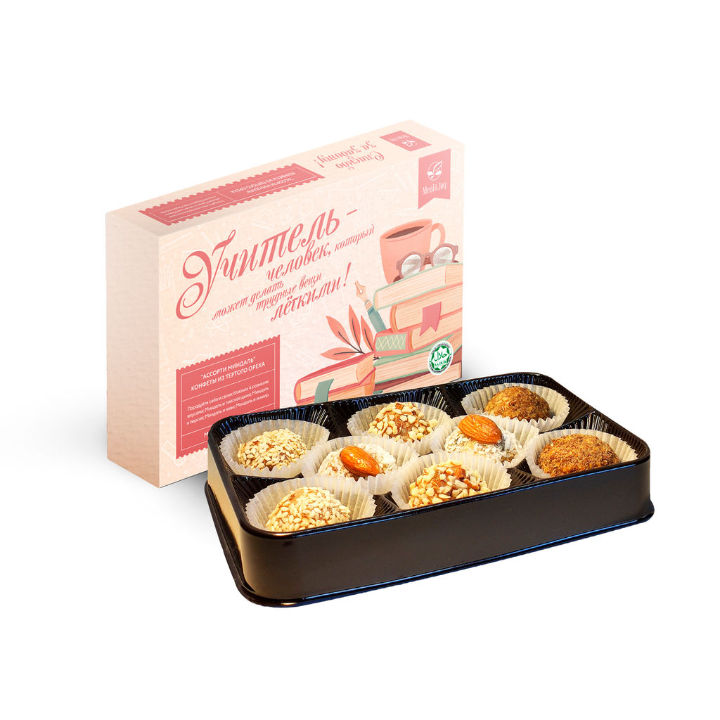 Collection for teacher Delight - Учитель-человек - Ассорти Миндаль, конфеты 125 г. - Meal&joy фото 2