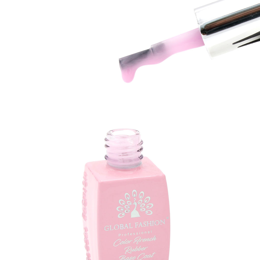 Цветная френч база для гель лака Global Fashion, Color French Base Coat 8 мл, 08  фото 10