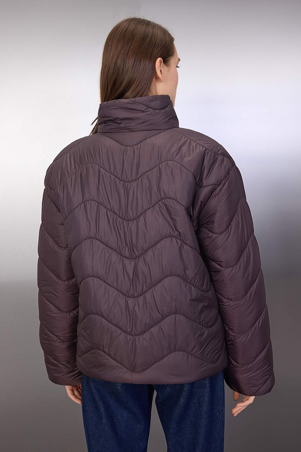 Kahverengi Regular Kal?p Kapitone Mont TWOAW26MO00132 - Trendyolmilla фото 7