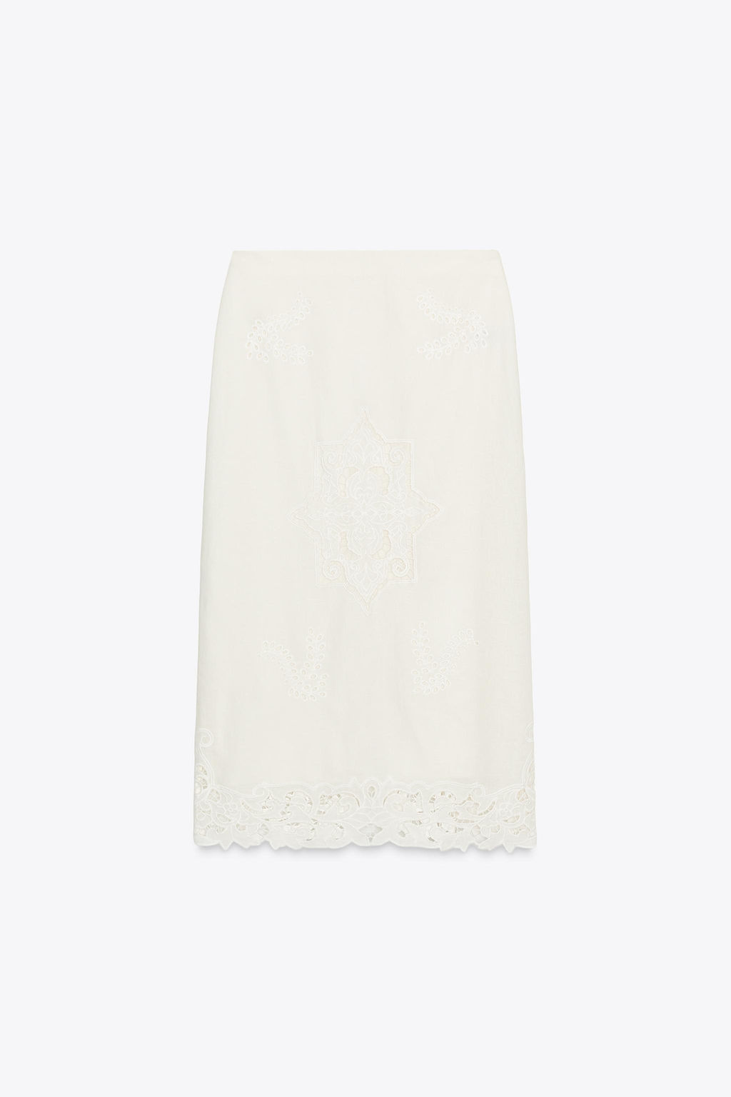 ZW COLLECTION SKIRT WITH CUTWORK EMBROIDERY - Zara фото 2