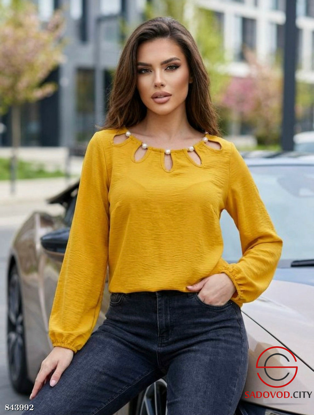 Атласная женская блузка - Fiona фото 5