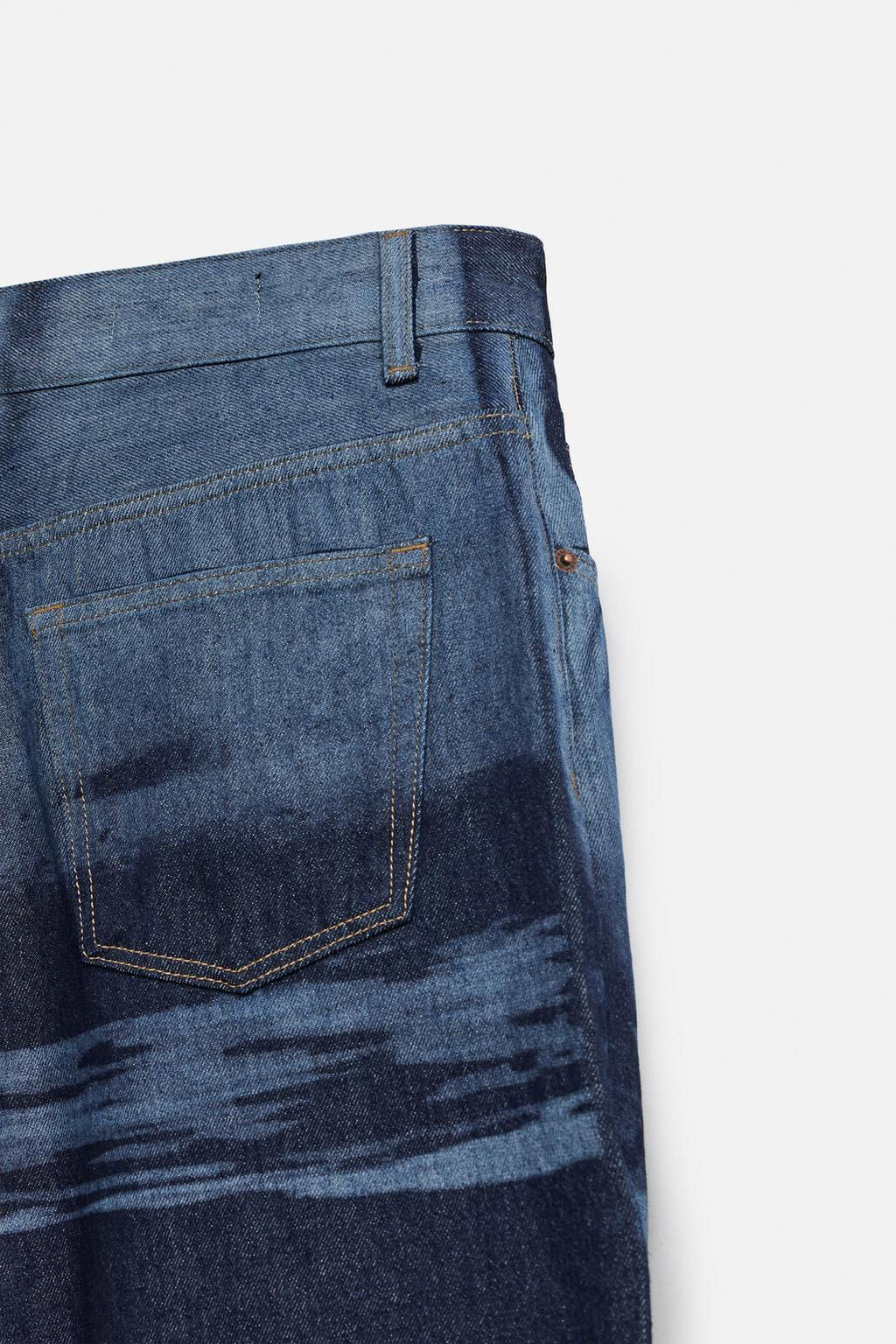 PRINTED RELAXED FIT JEANS - Zara фото 10