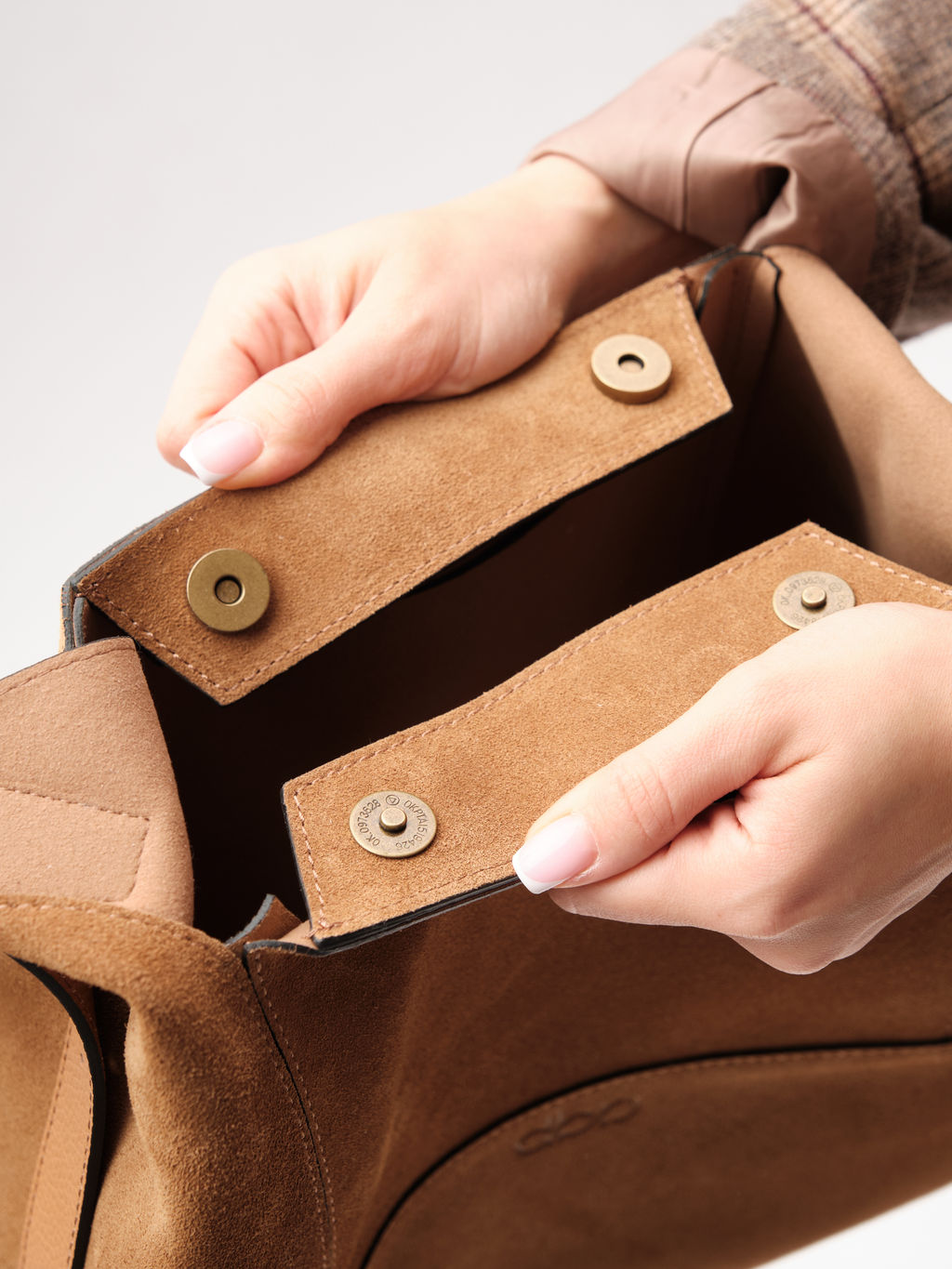 Замшевая сумка Mosaic DBR 31376 светло-коричневый  фото 10