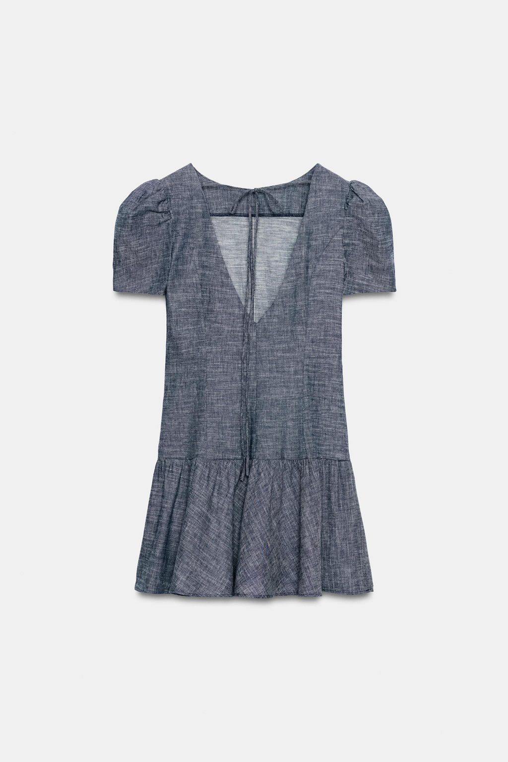 VESTIDO MINI MANGA ABULLONADA / Azul - Zara фото 8
