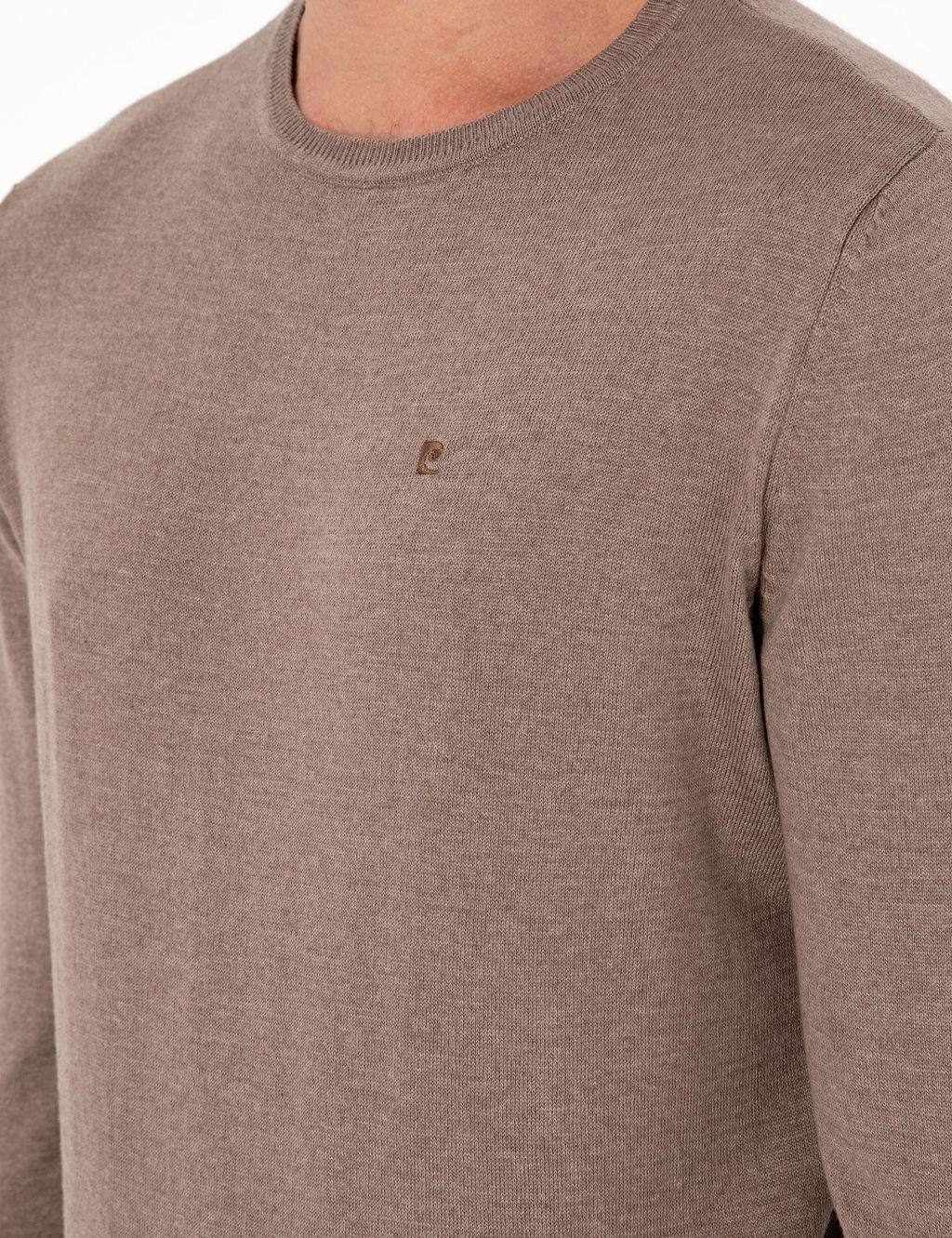 Vizon Melanj Slim Fit Bisiklet Yaka Basic Triko Kazak - Pierre cardin фото 7