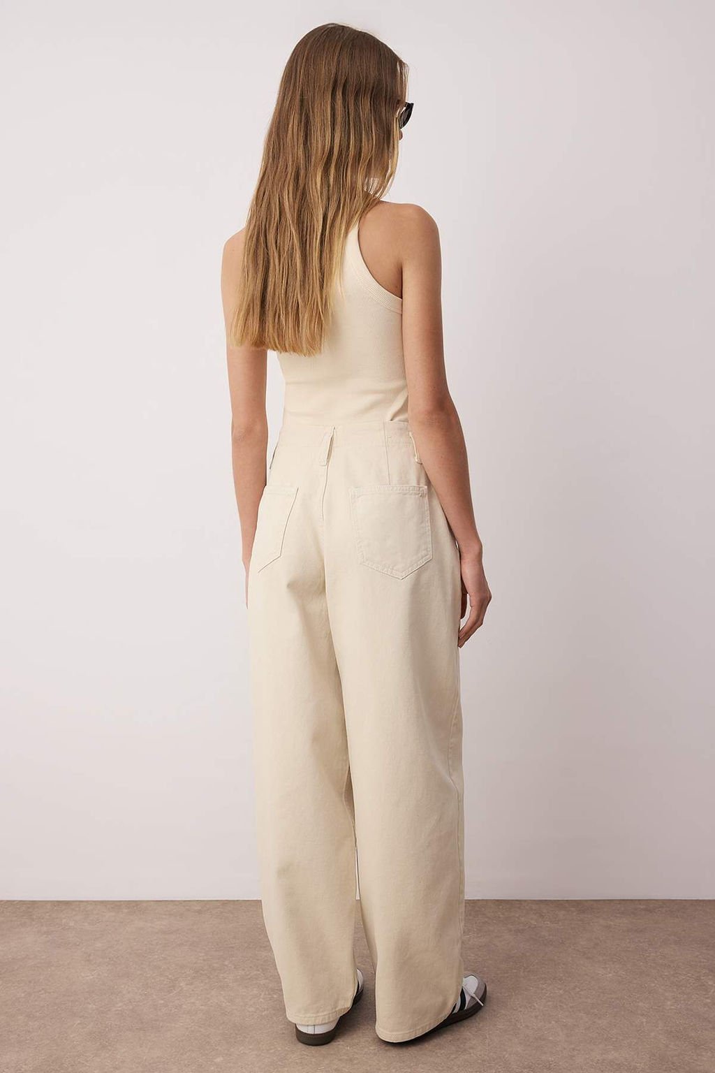 Ekru Cep Detayl? Yuksek Bel Baggy Jeans TWOAW26JE00015 - Trendyolmilla фото 4