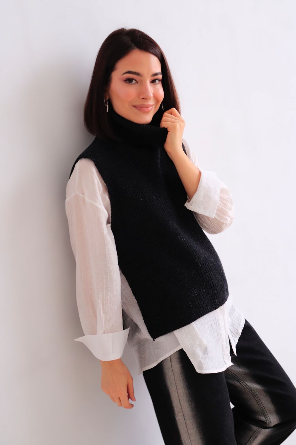 Martichelli Жилет вязаный чёрный  фото 22