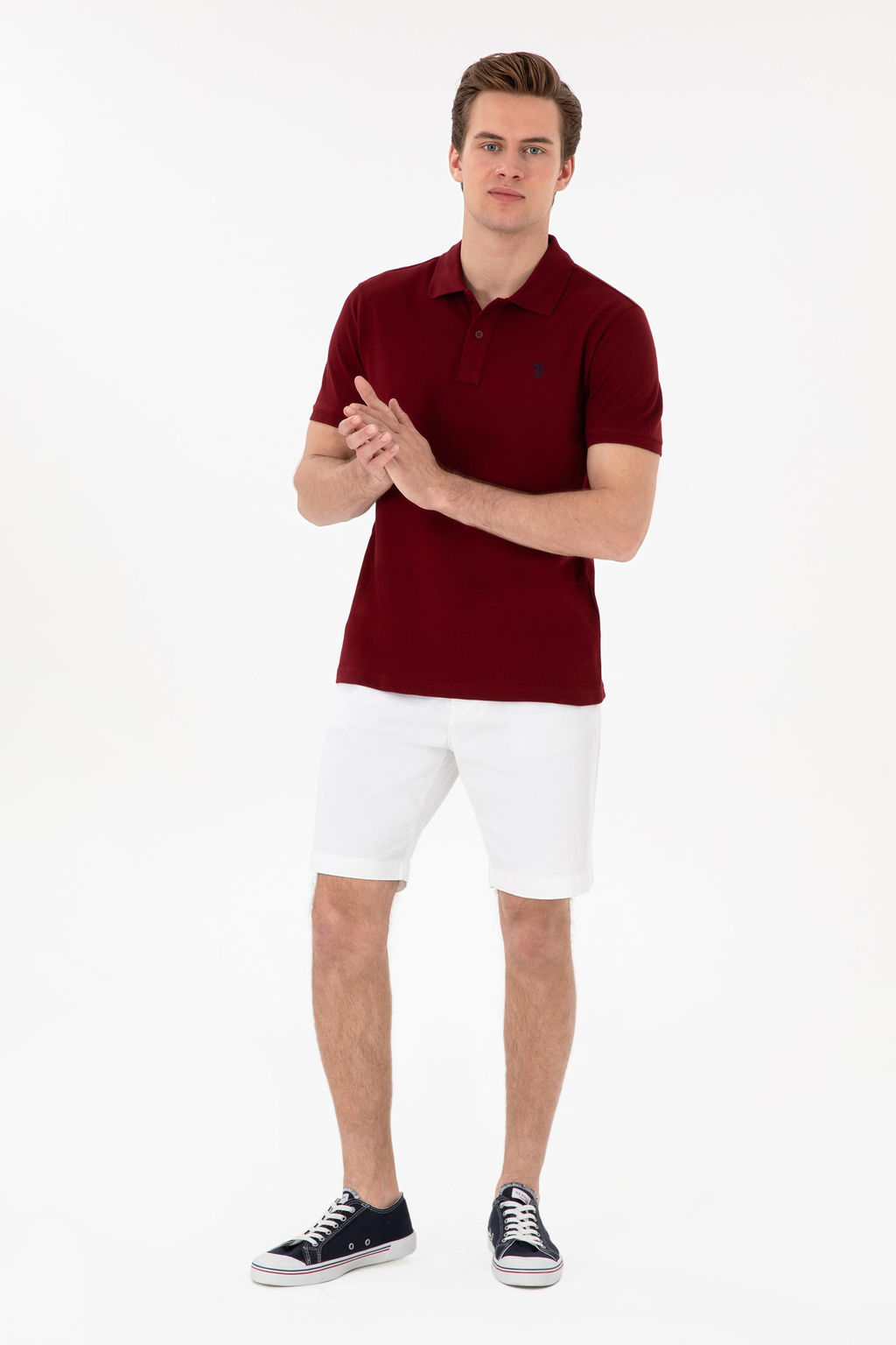 Erkek Slim Fit Polo Yaka Bordo Basic Ti__rt Sepette S_rpriz _ndirim - U.s. polo assn фото 4