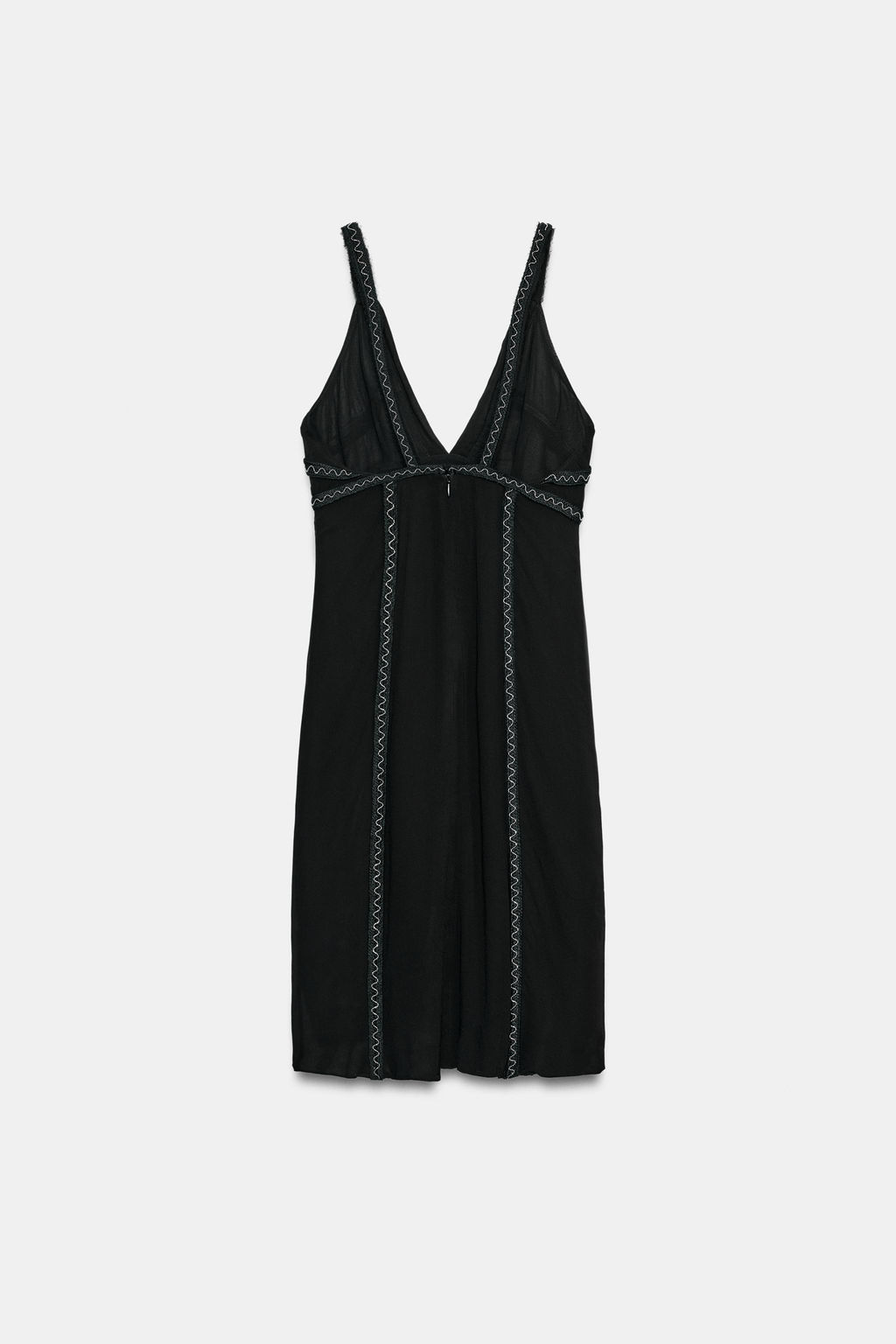 VESTIDO BORDADOS ABALORIOS ZW COLLECTION / Negro - Zara фото 6