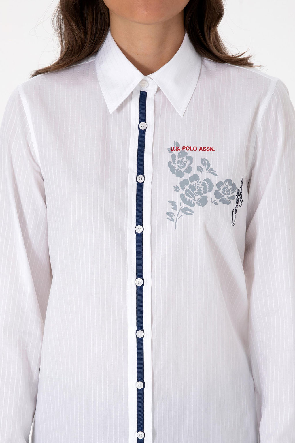 Kad_n Beyaz Uzun Kollu G_mlek - U.s. polo assn фото 6