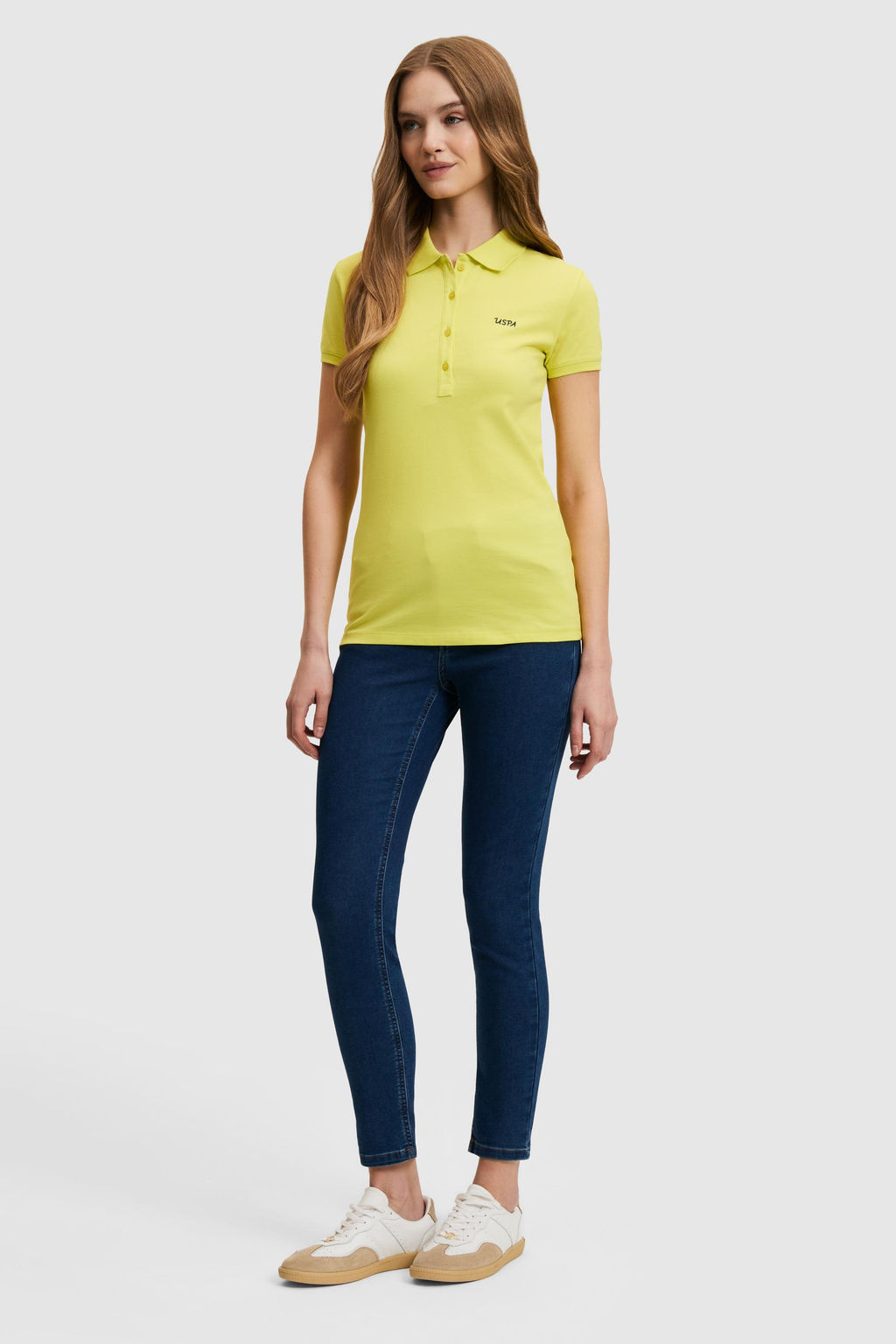 Kad_n F_st_k Ye_ili Polo Yaka Basic Ti__rt - U.s. polo assn фото 4