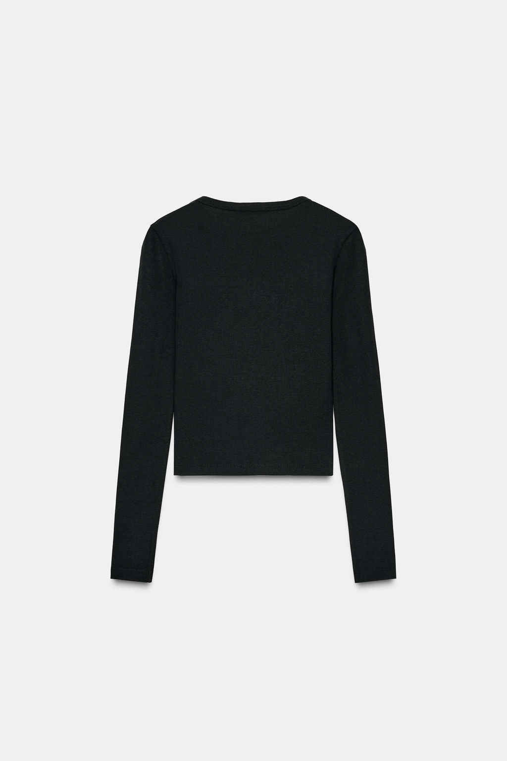 CAMISETA MANGA LARGA / Negro - Zara фото 7