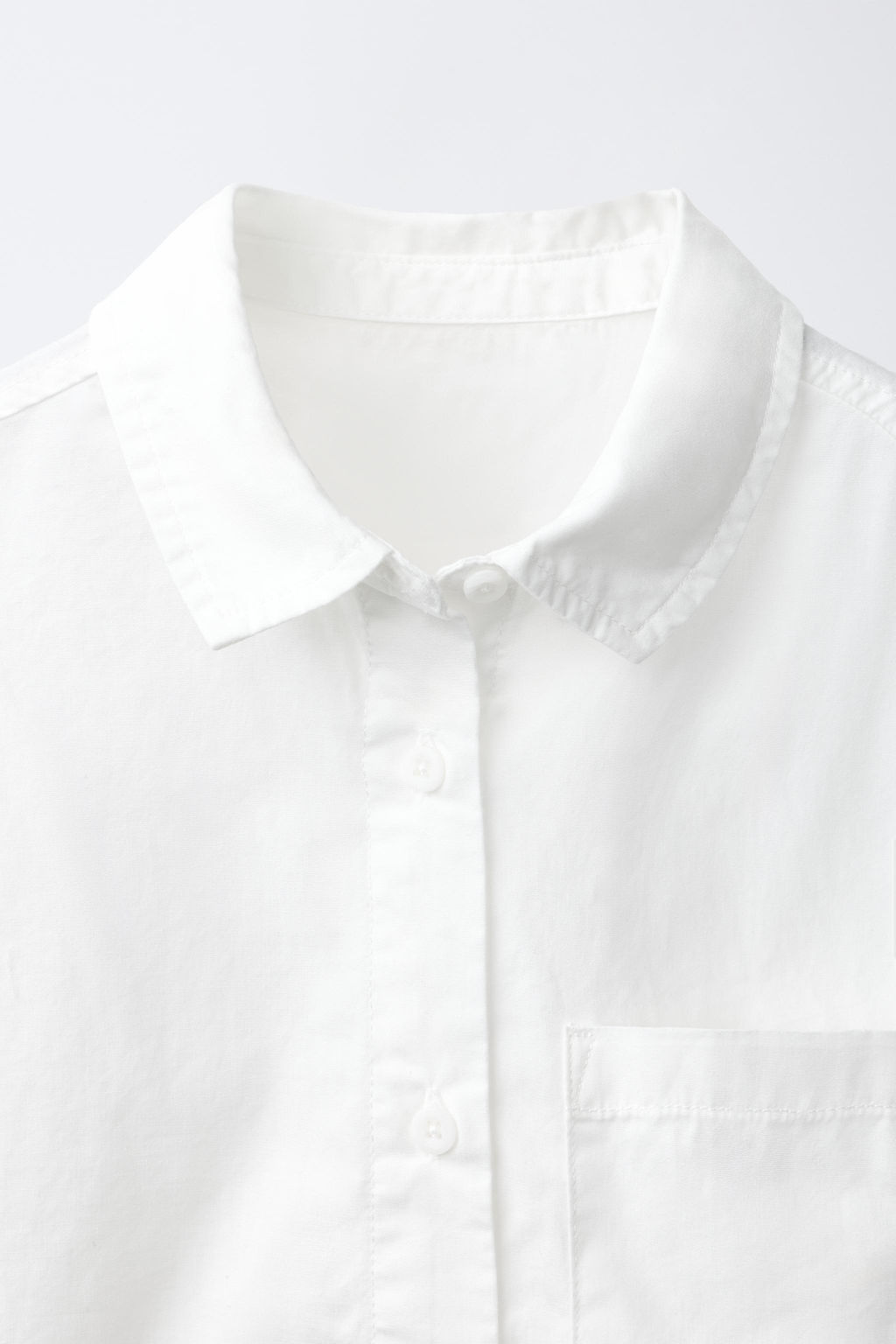 CAMISA POPEL?N LISA / Blanco - Zara фото 3