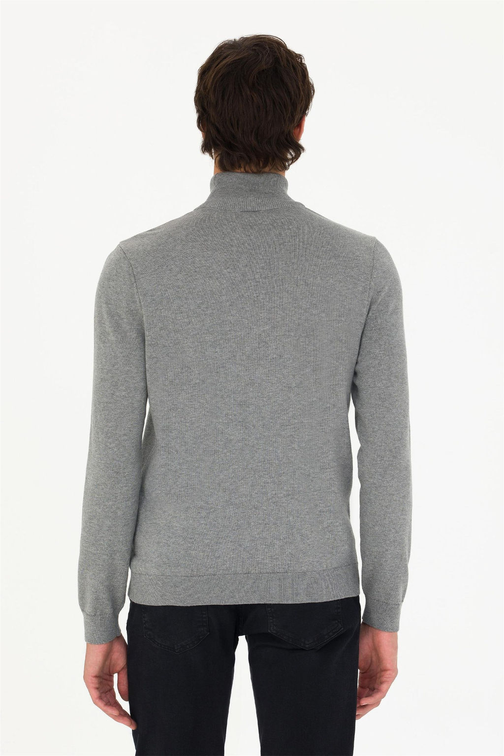 U. S. Polo Assn Мужской серый меланжевый базовый свитер - U.s. polo assn фото 12